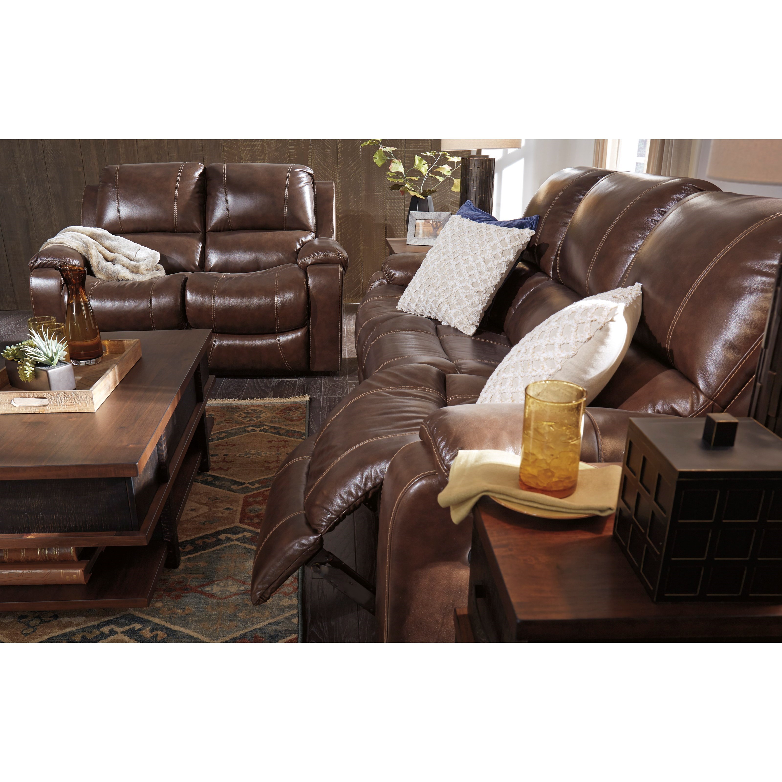 Signature Design by Ashley Rackingburg Reclining Power Loveseat with