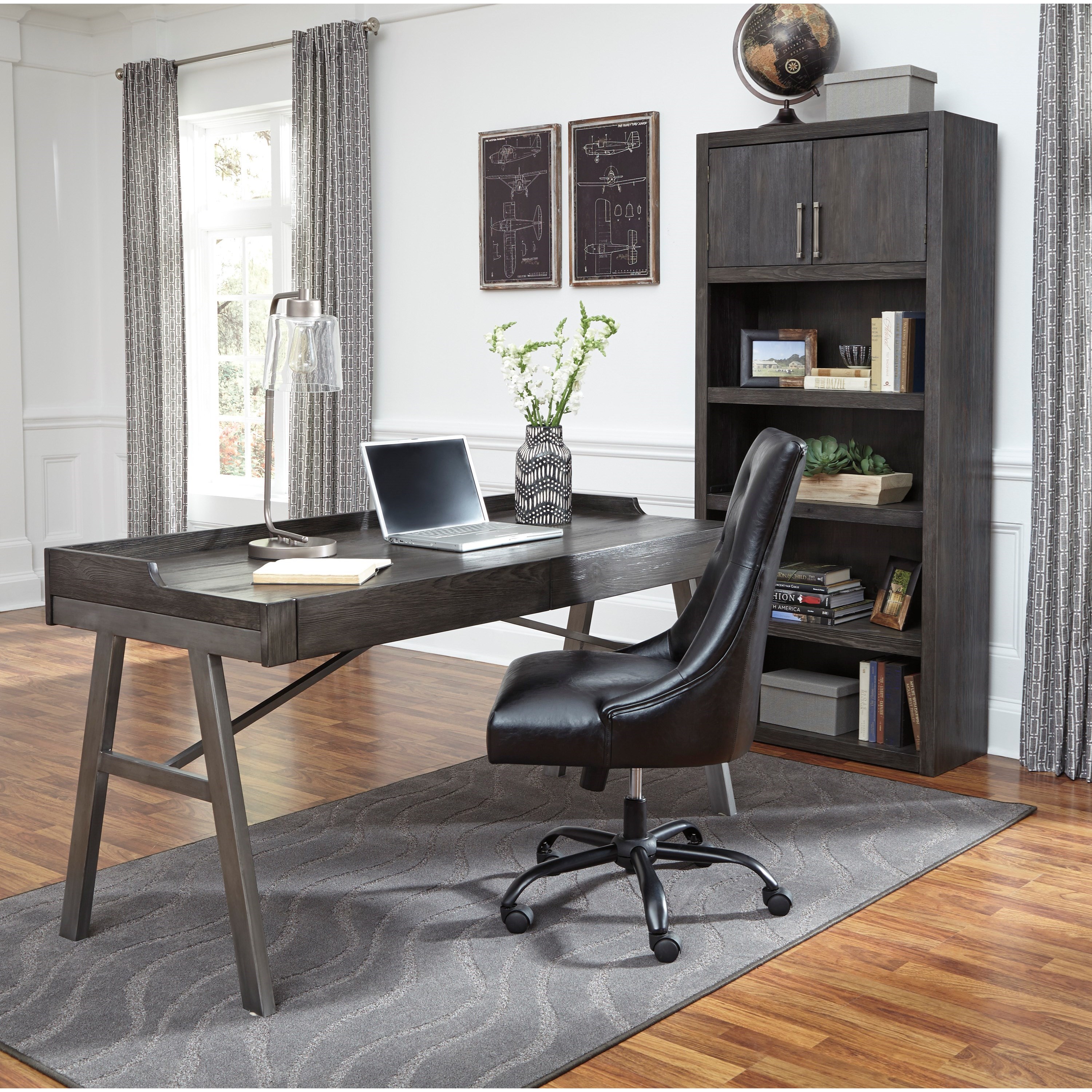 Signature Design By Ashley Deanlee Contemporary Table Set With Metal