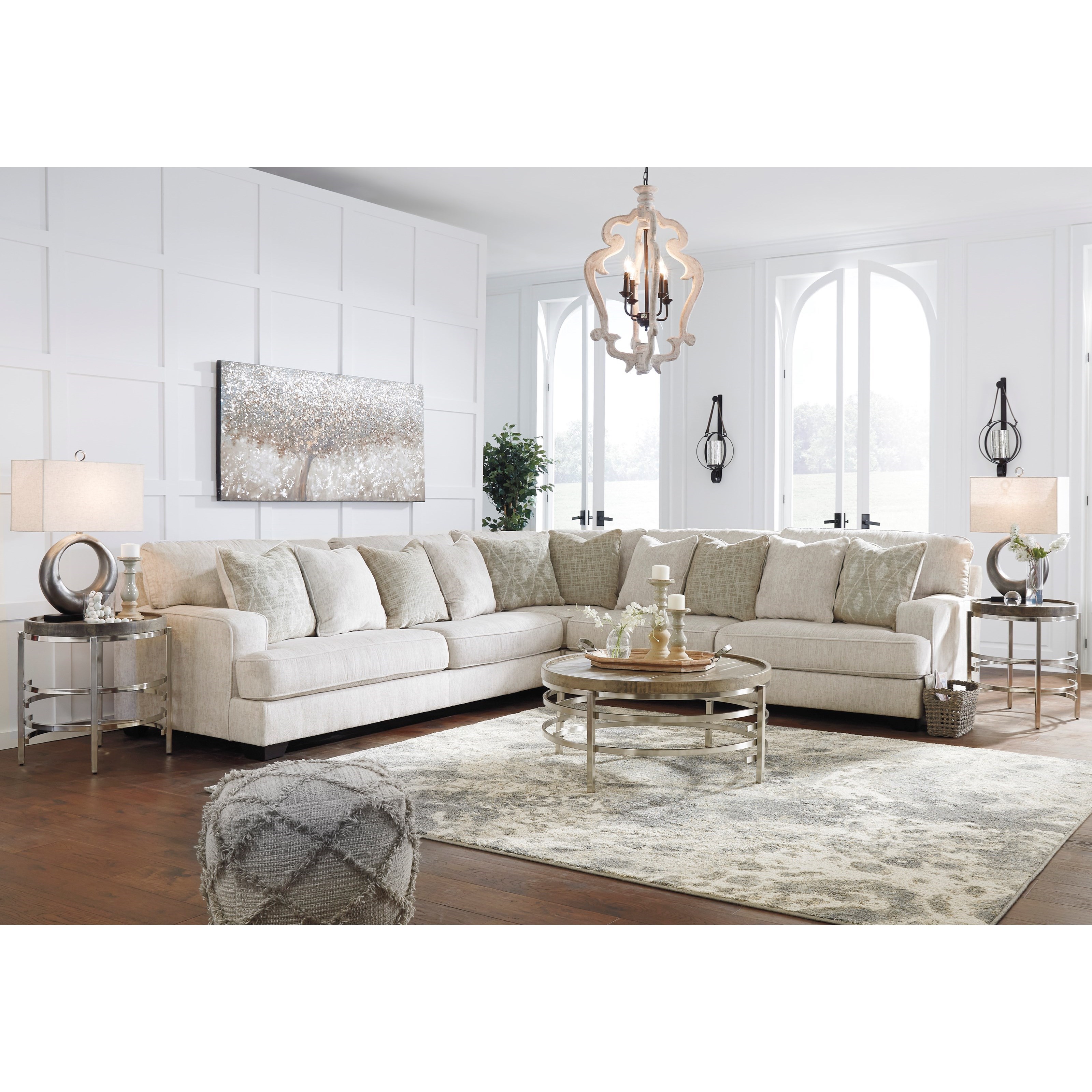 Signature Design by Ashley Rawcliffe 3Piece Sectional with Scatterback