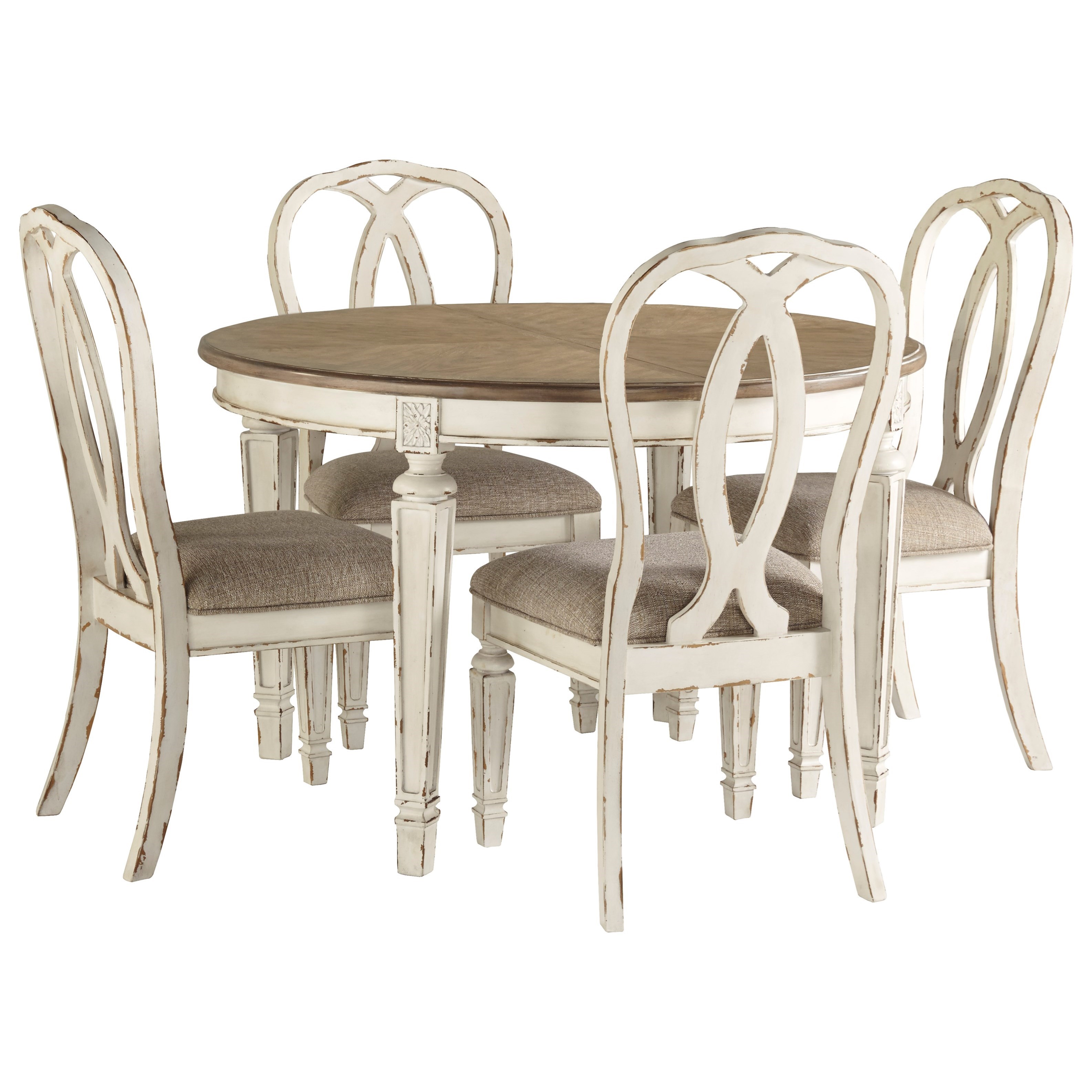 Signature Design By Ashley Realyn 5pc Dining Room Group Value City Furniture Table Chair Set 5 Pc