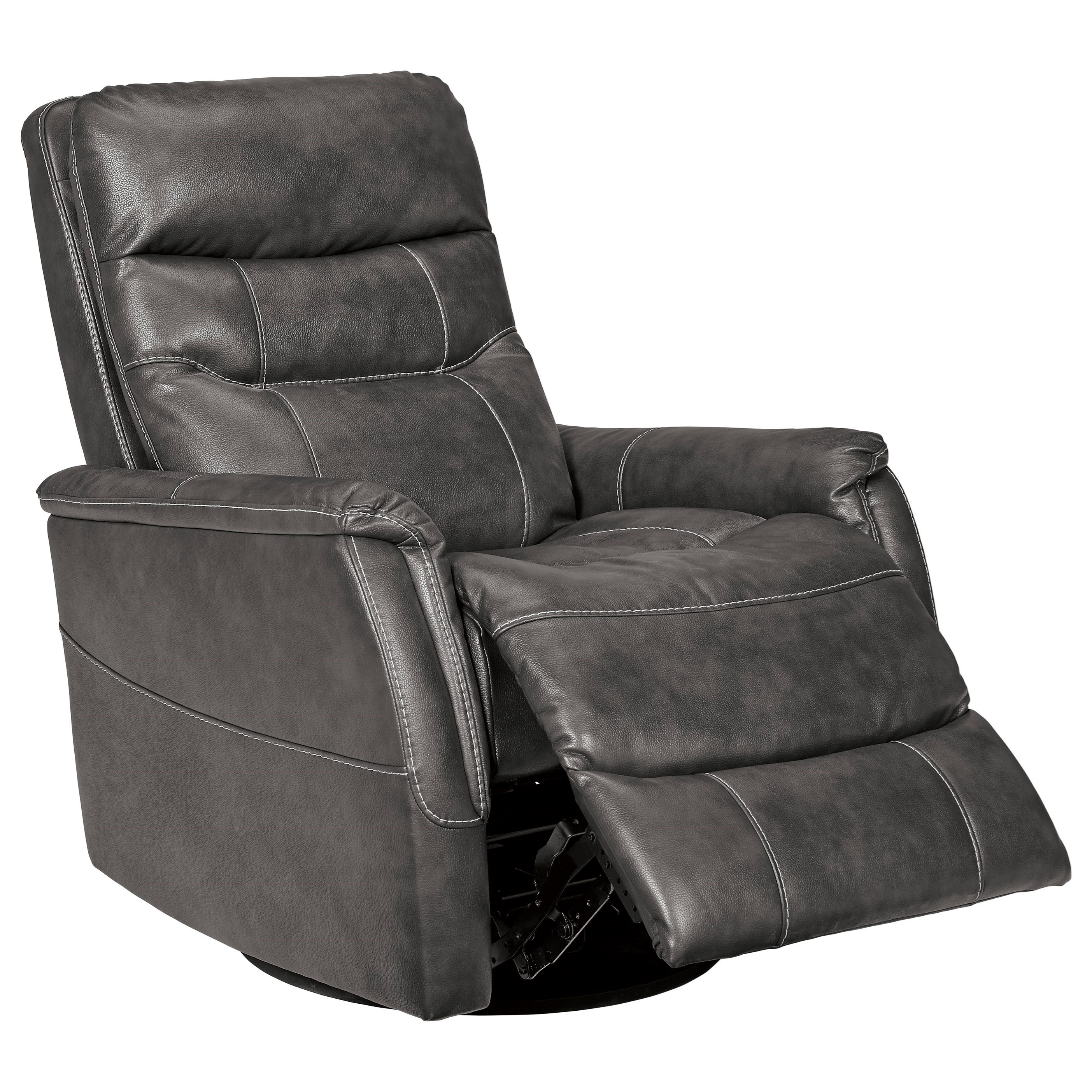 Signature Design by Ashley Riptyme Contemporary Faux Leather Swivel