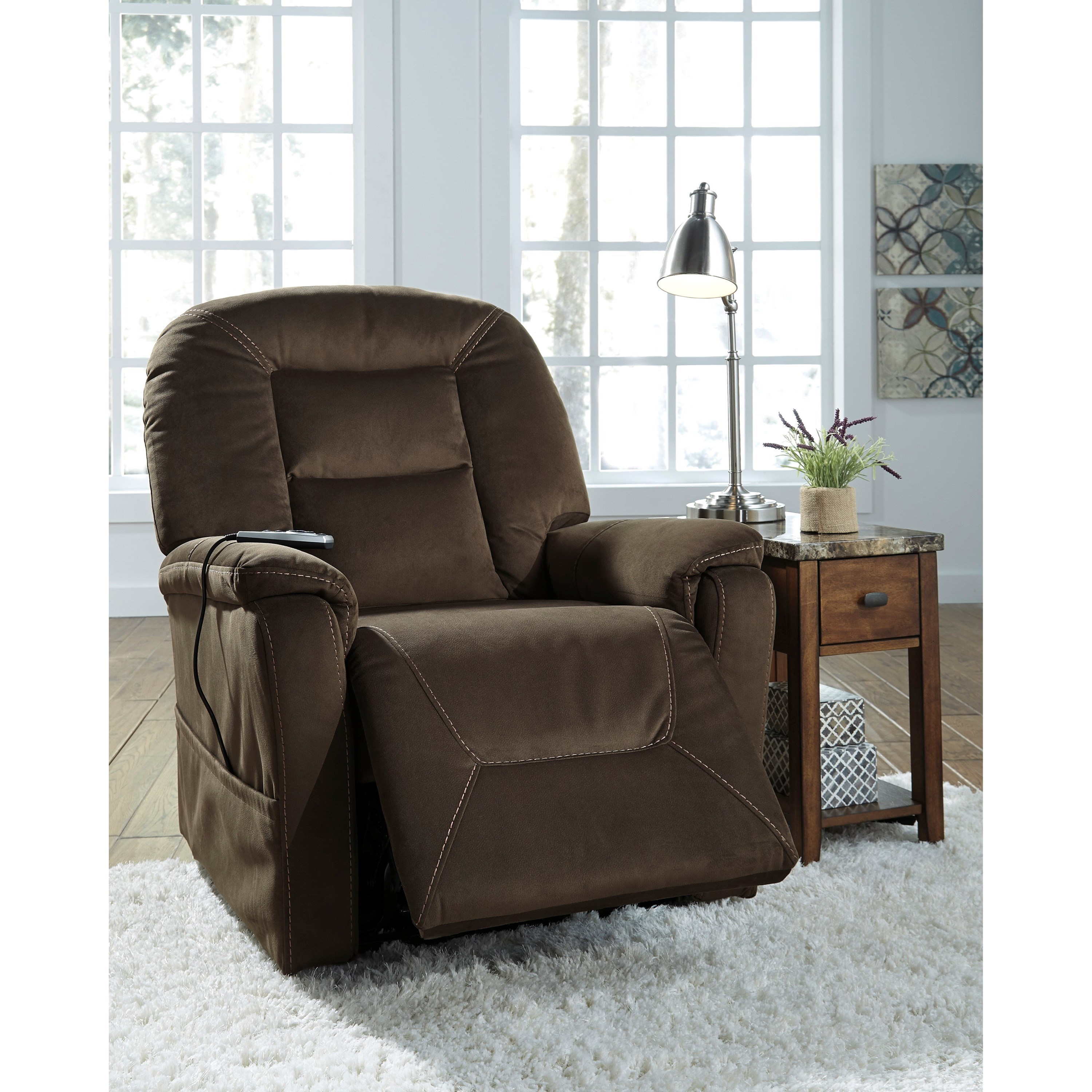 Signature Design by Ashley Samir Power Lift Recliner with Massage and