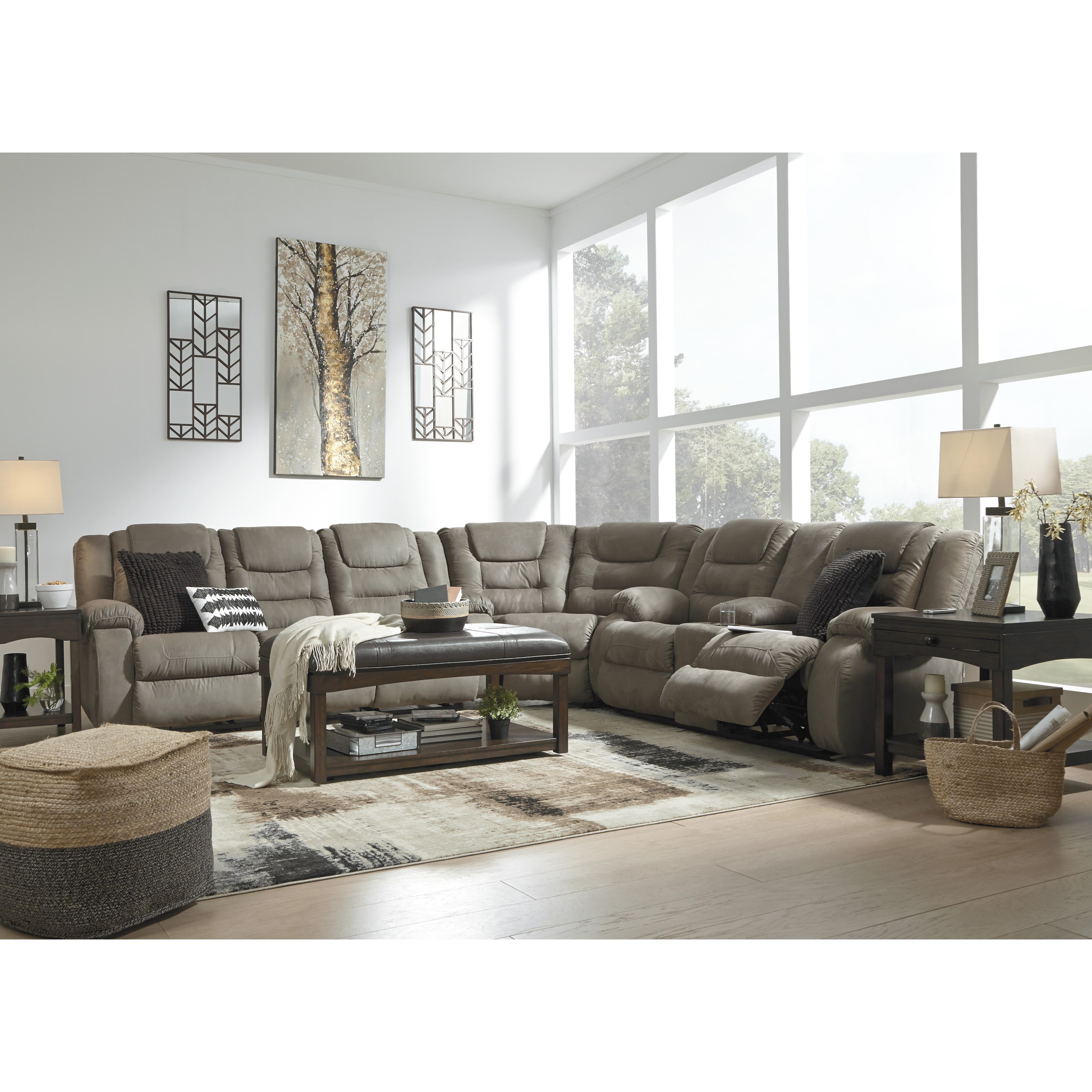 Signature Design by Ashley McCade Casual 3Piece Reclining Sectional