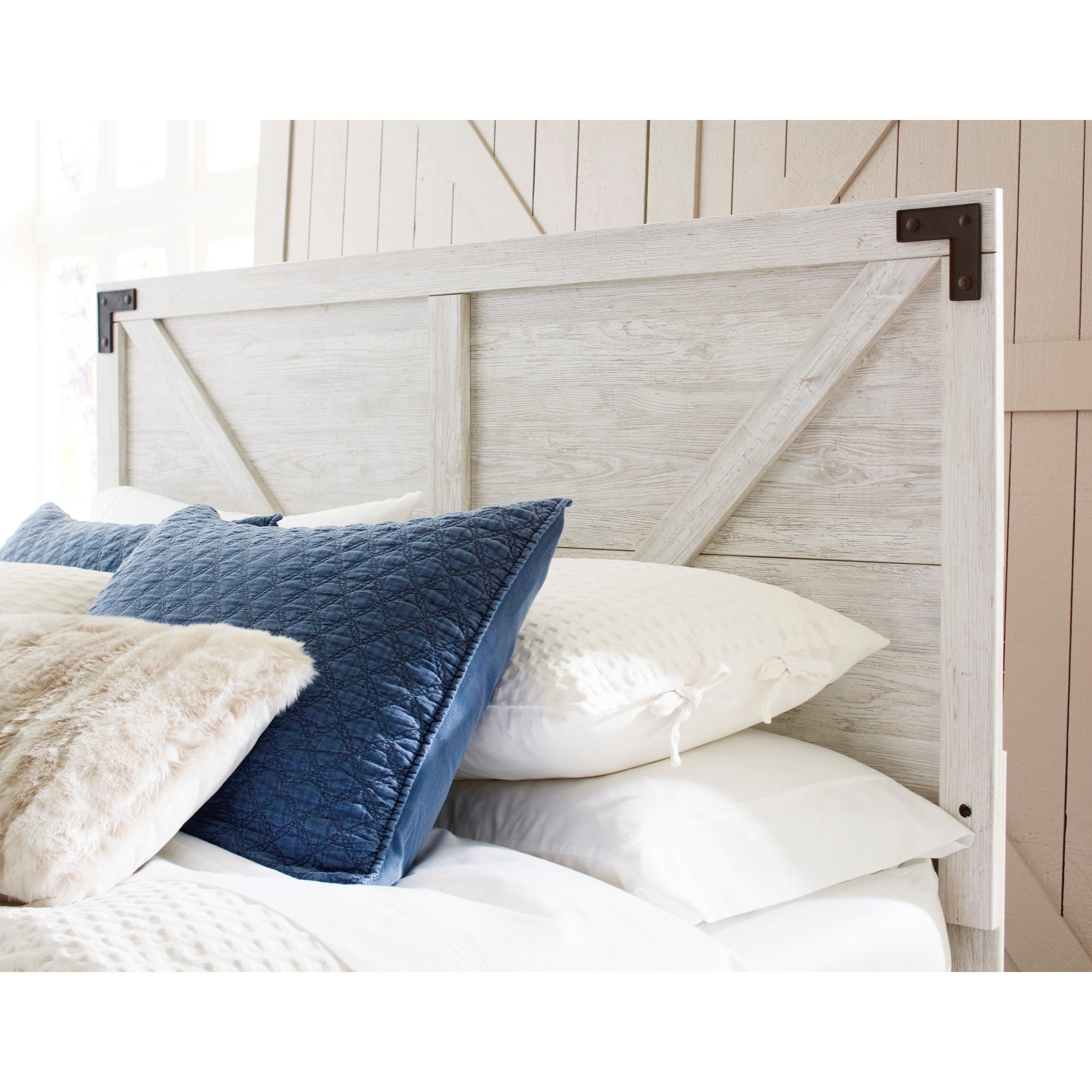 Signature Design by Ashley Shawburn Farmhouse Queen Panel Headboard
