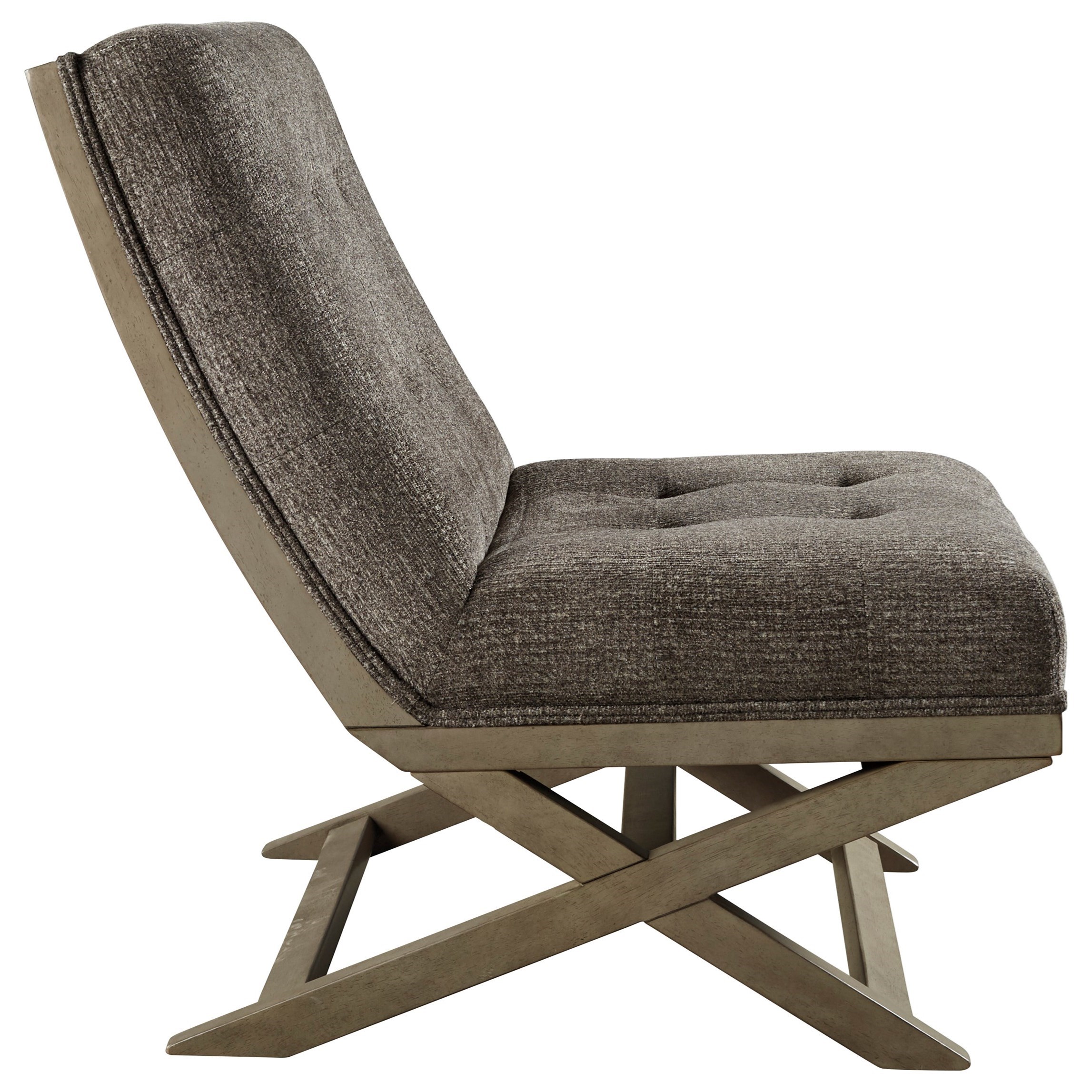 Ashley Signature Design Sidewinder Wood X-Base Armless Accent Chair