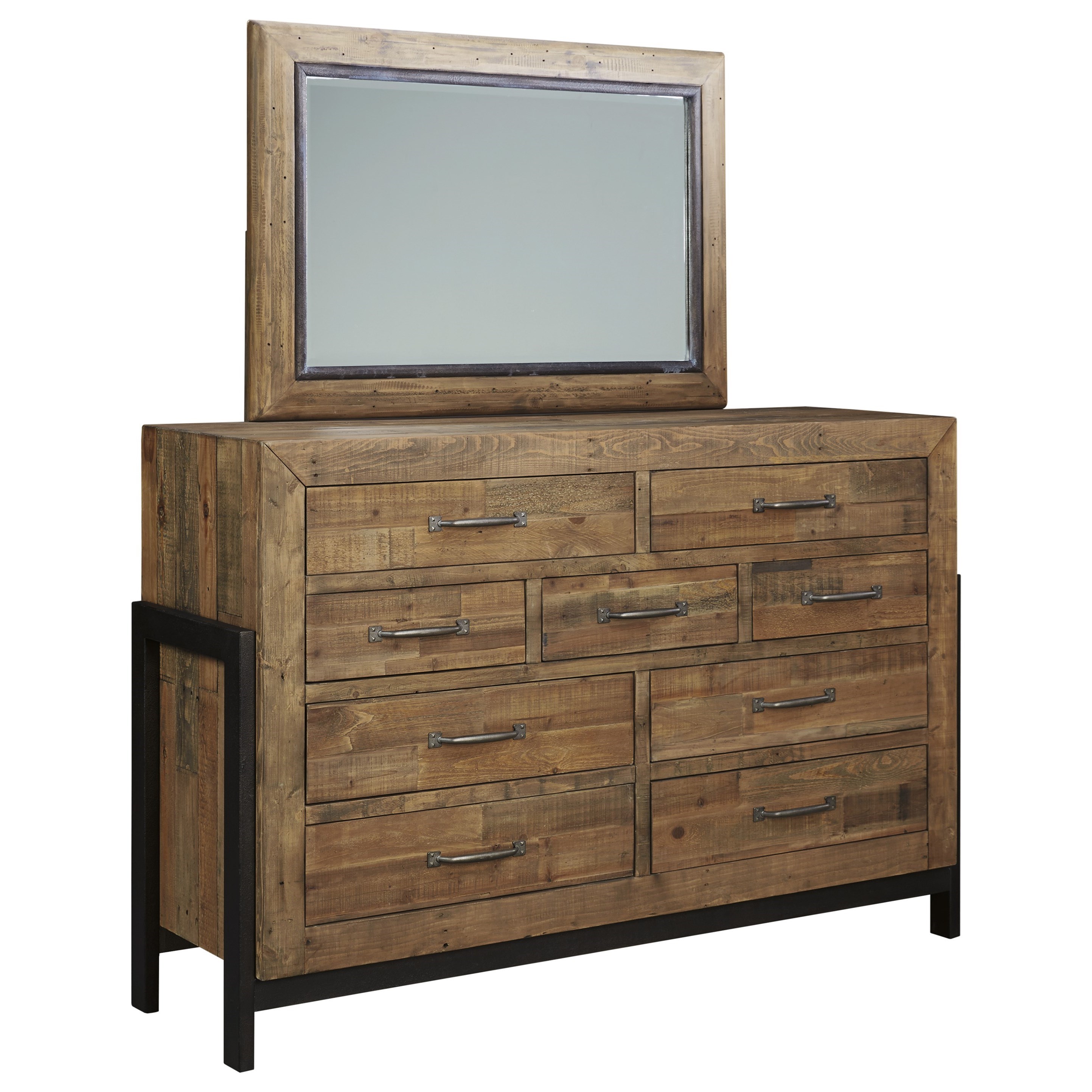Ashley Signature Design Sommerford Reclaimed Pine Solid Wood Dresser