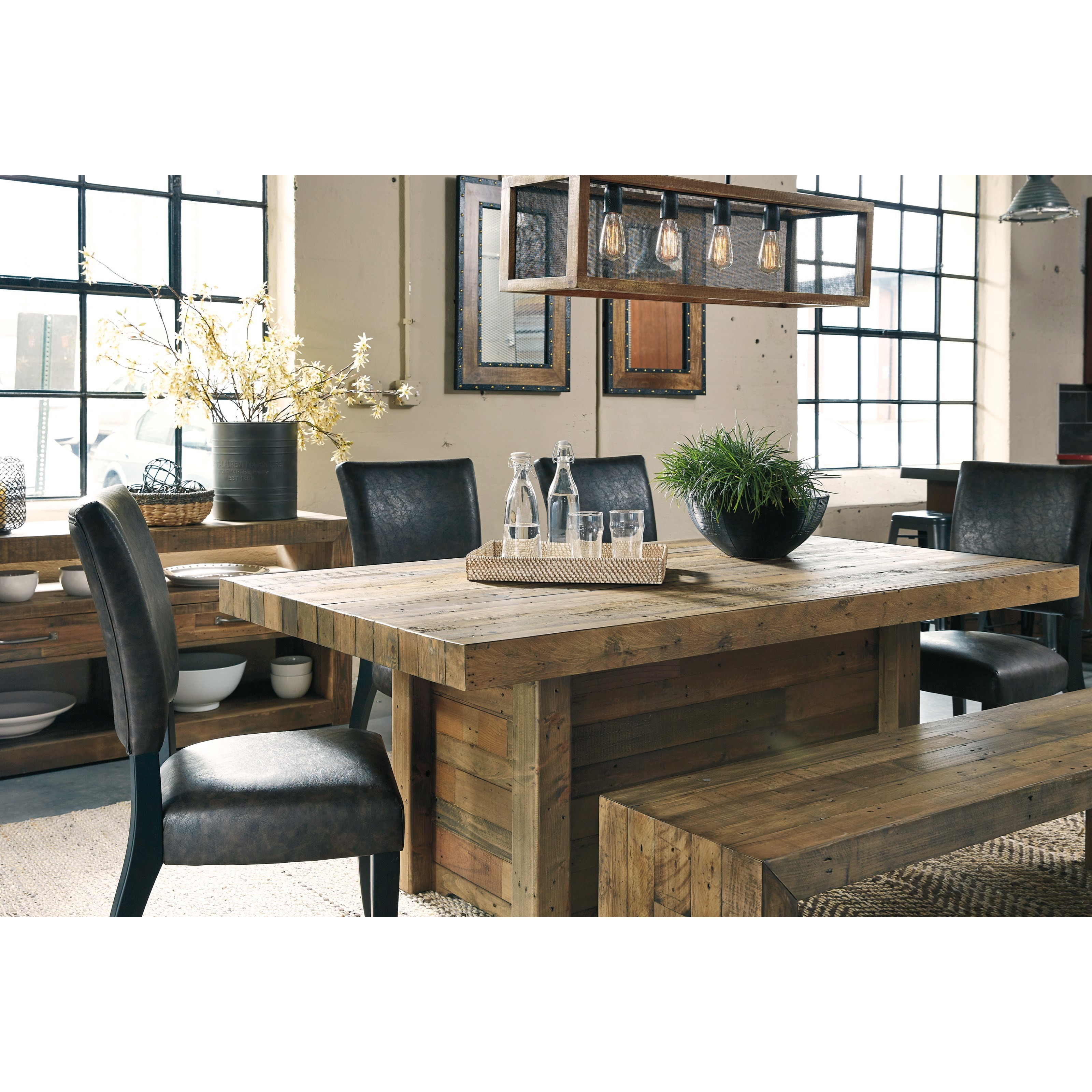 Signature Design by Ashley Sommerford 6Piece Table Set with Bench