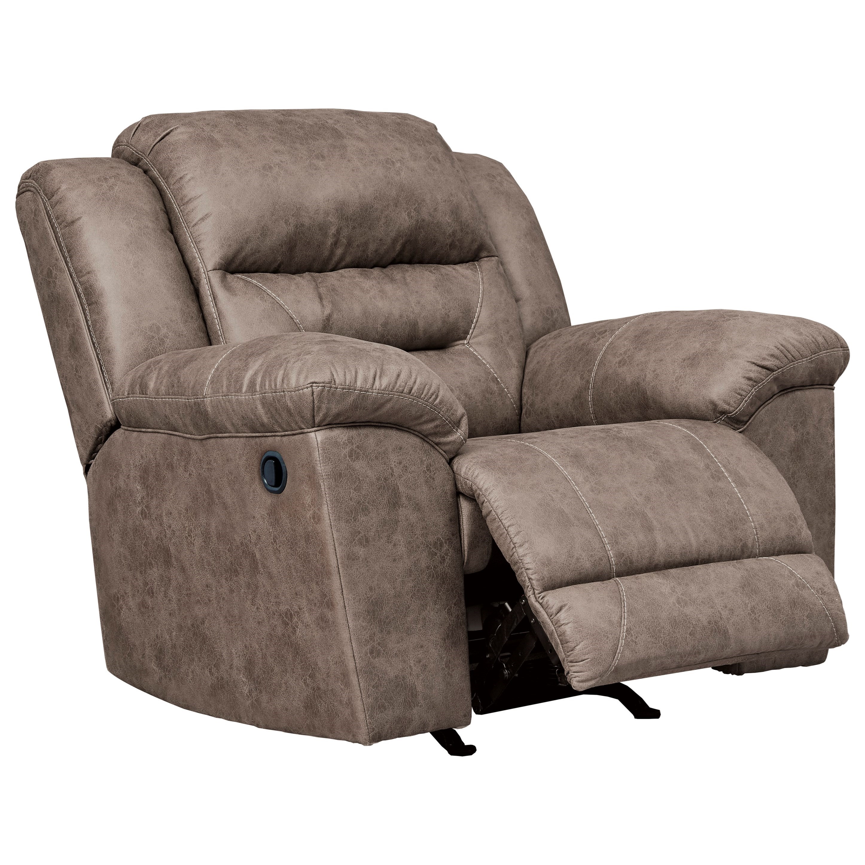 Signature Design by Ashley Stoneland Faux Leather Rocker Recliner