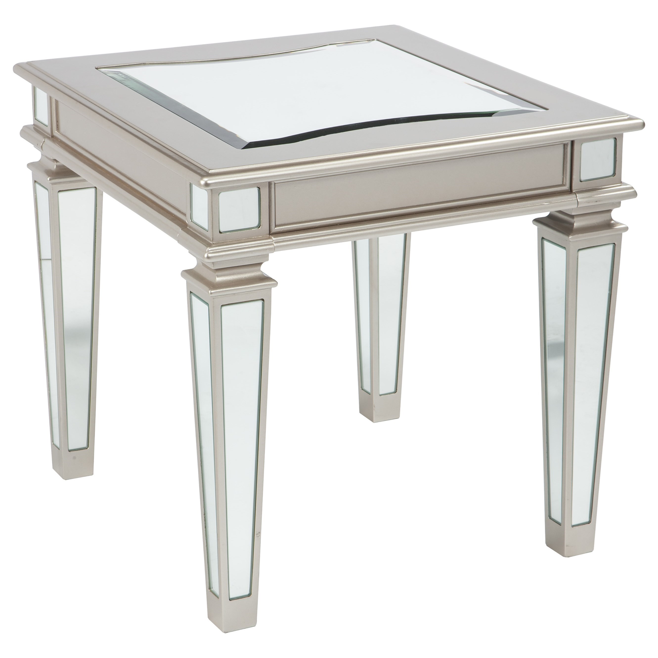 Signature Design by Ashley Tessani T0993 Silver Finish Rectangular End