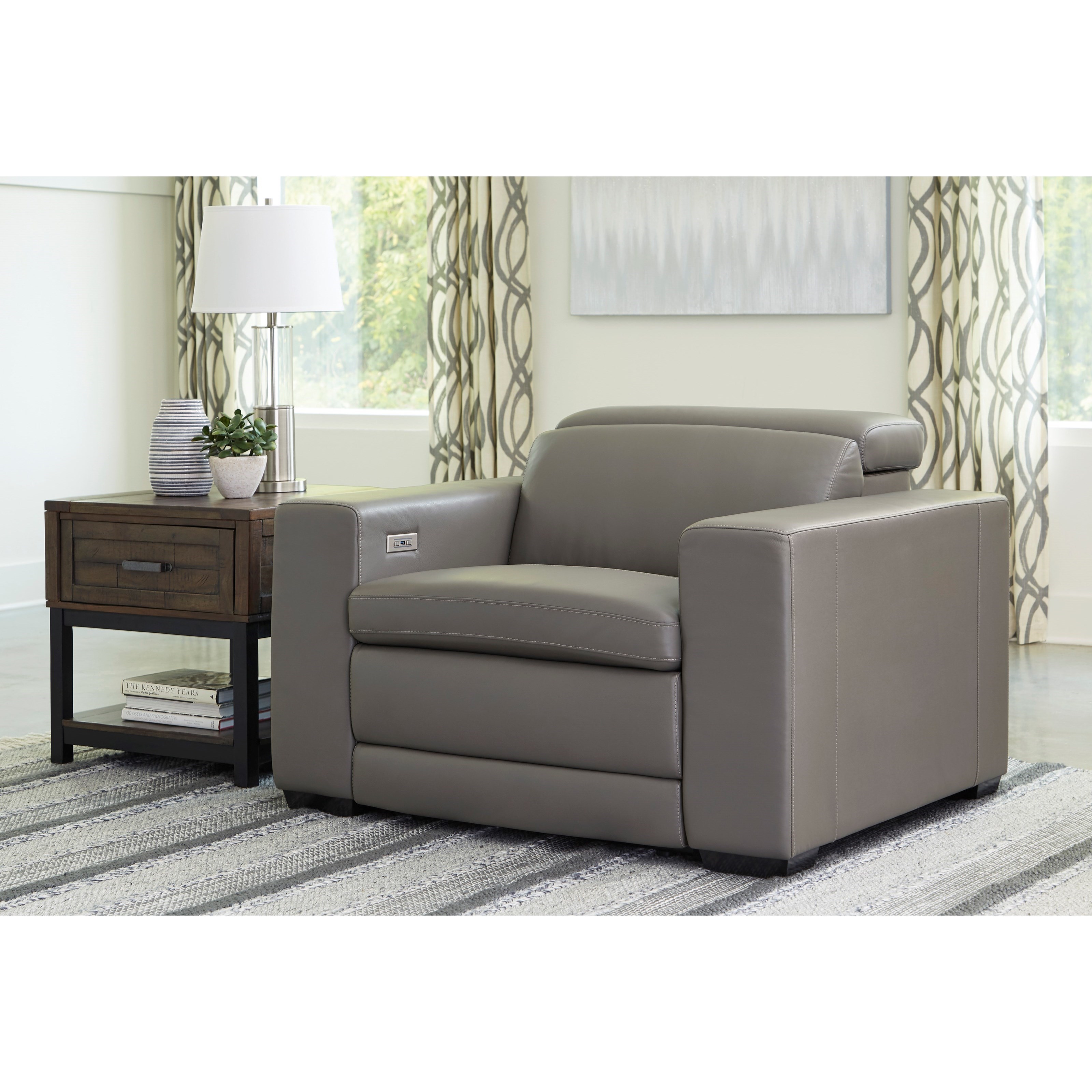 Signature Design by Ashley Texline Leather Match Zero Gravity Power