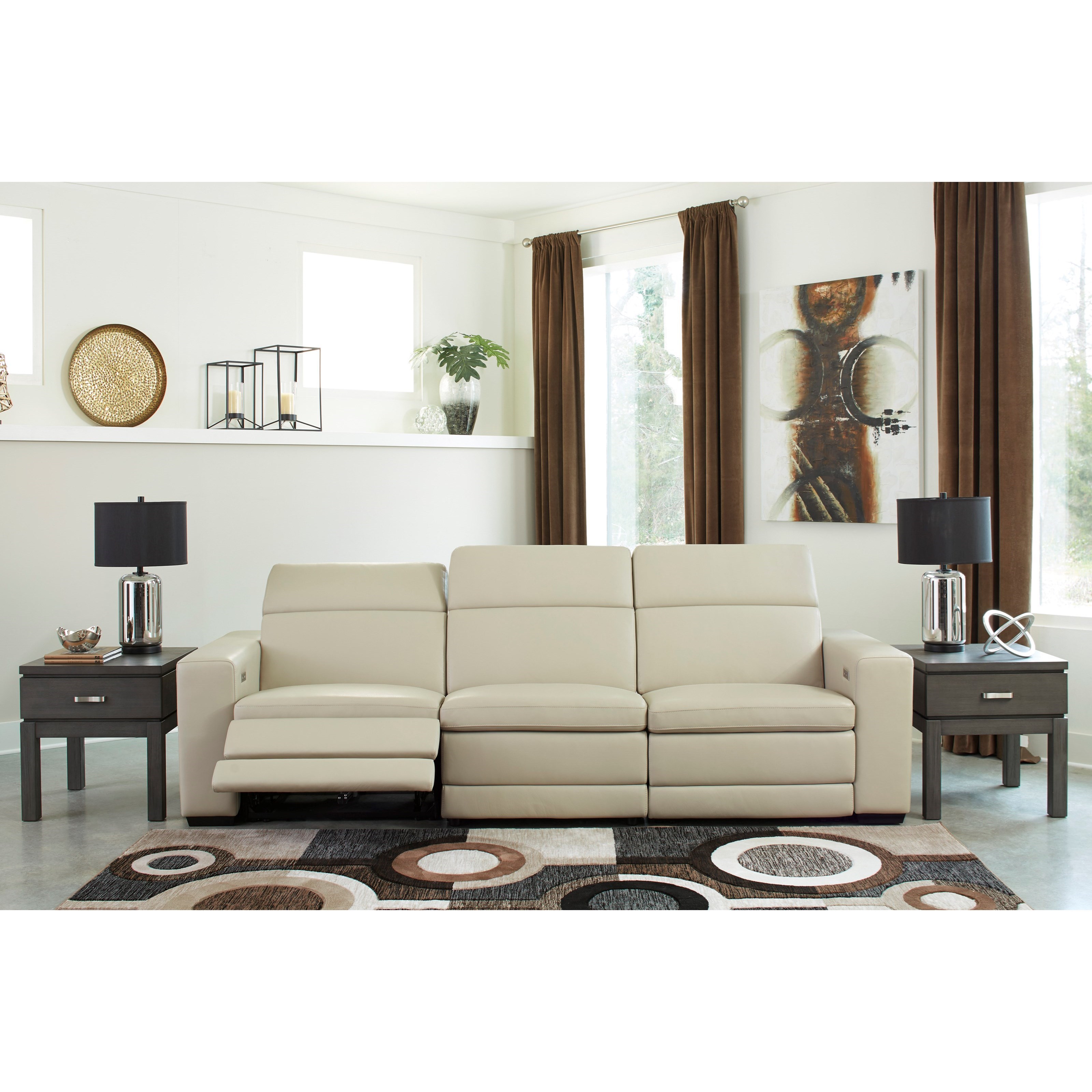 Signature Design by Ashley Texline Contemporary Leather Match Power