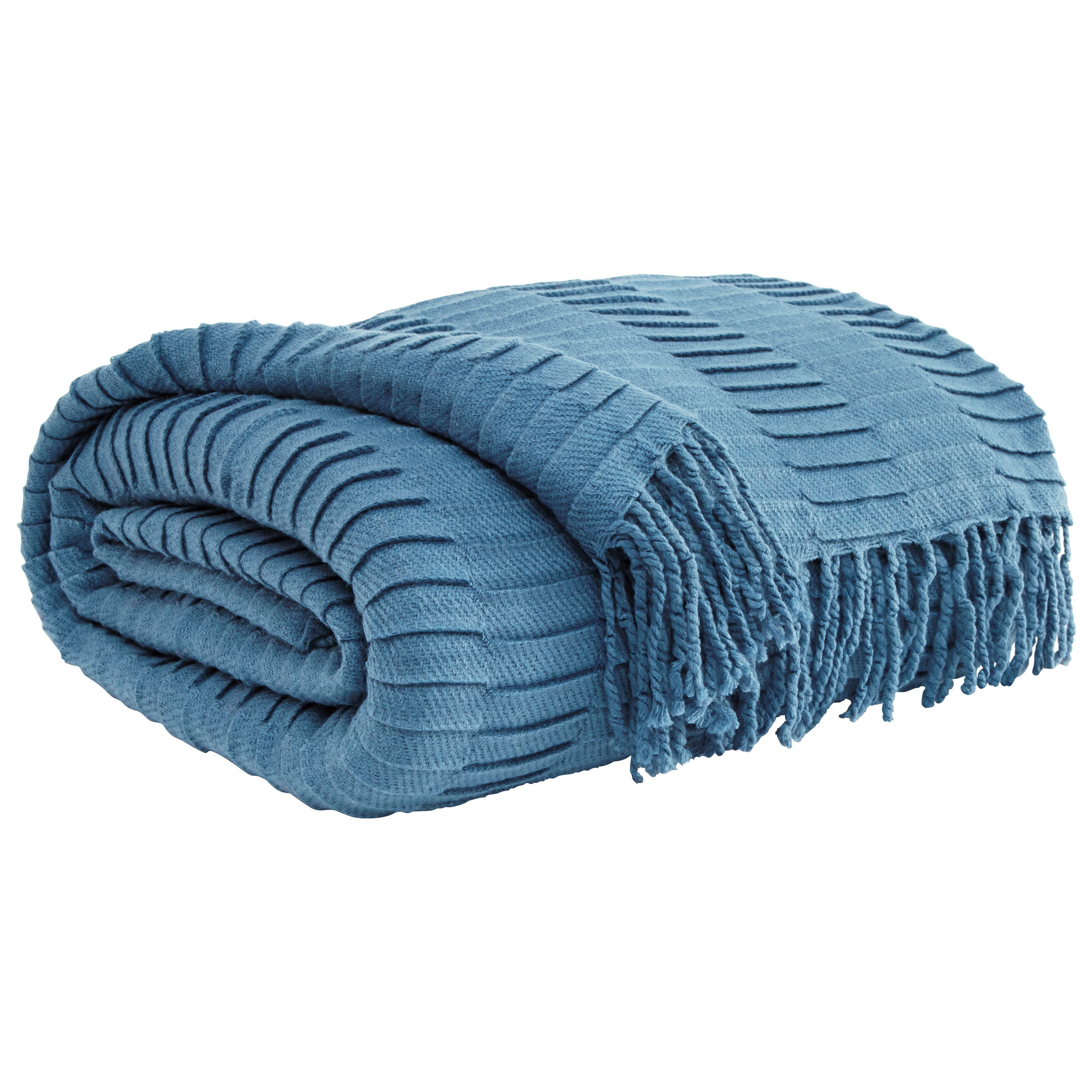 Signature Design By Ashley Throws Mendez Blue Throw