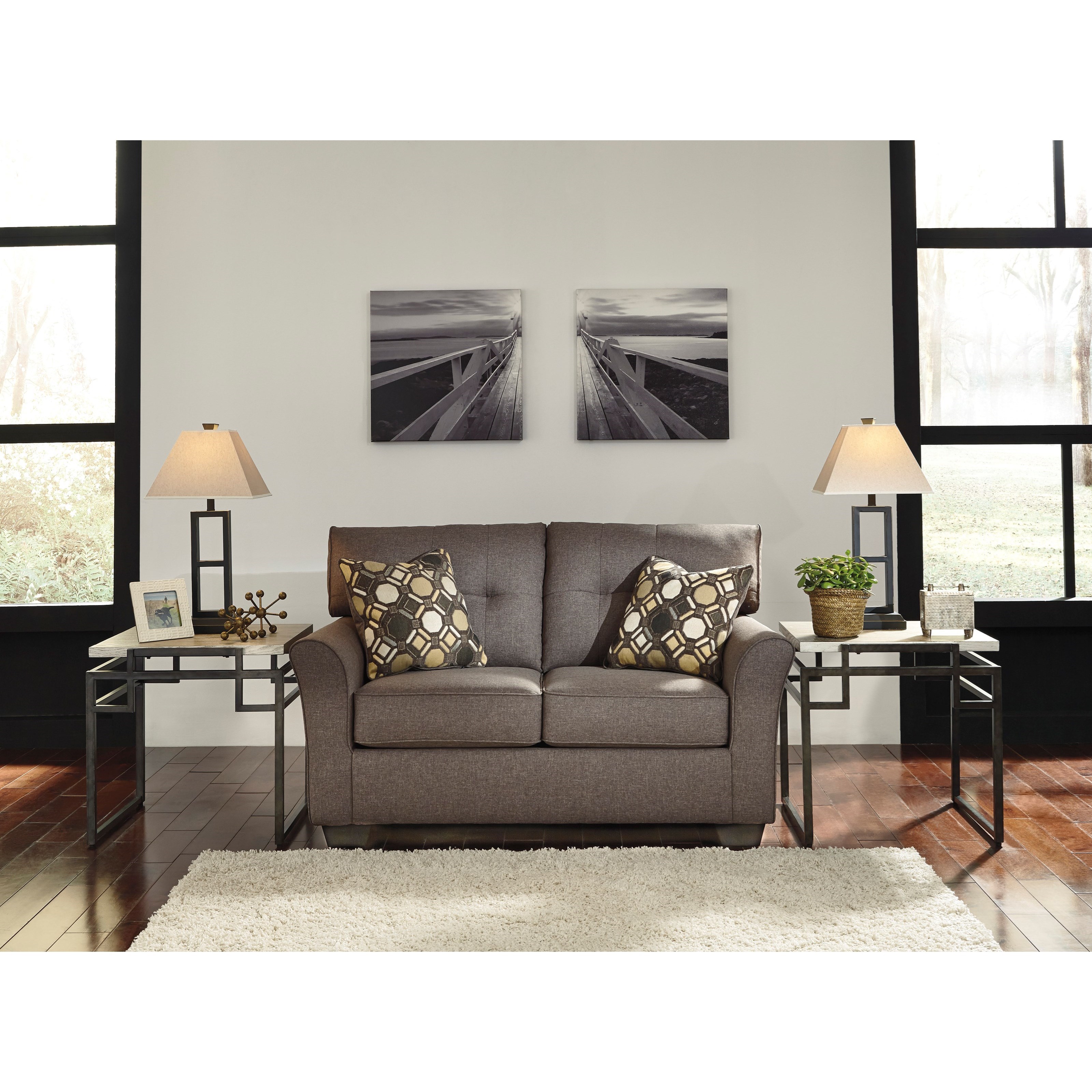 Ashley Signature Design Tibbee 9910135 Contemporary Loveseat with