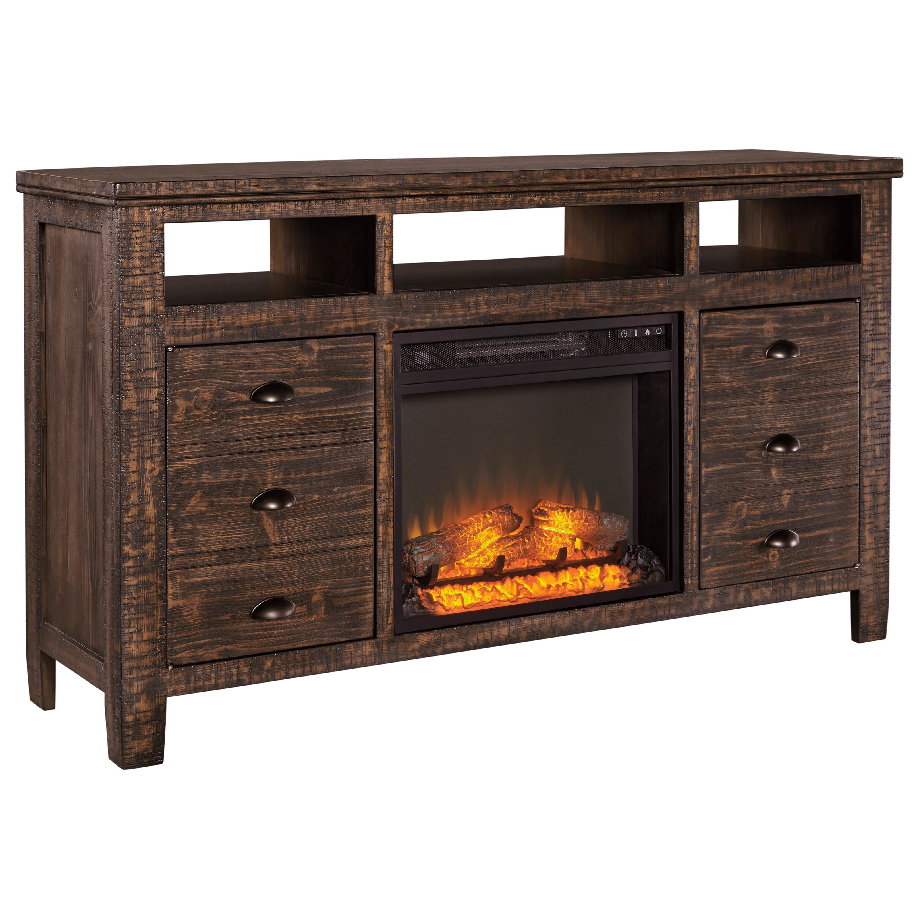 Signature Design by Ashley Trudell Rustic Solid Wood Extra