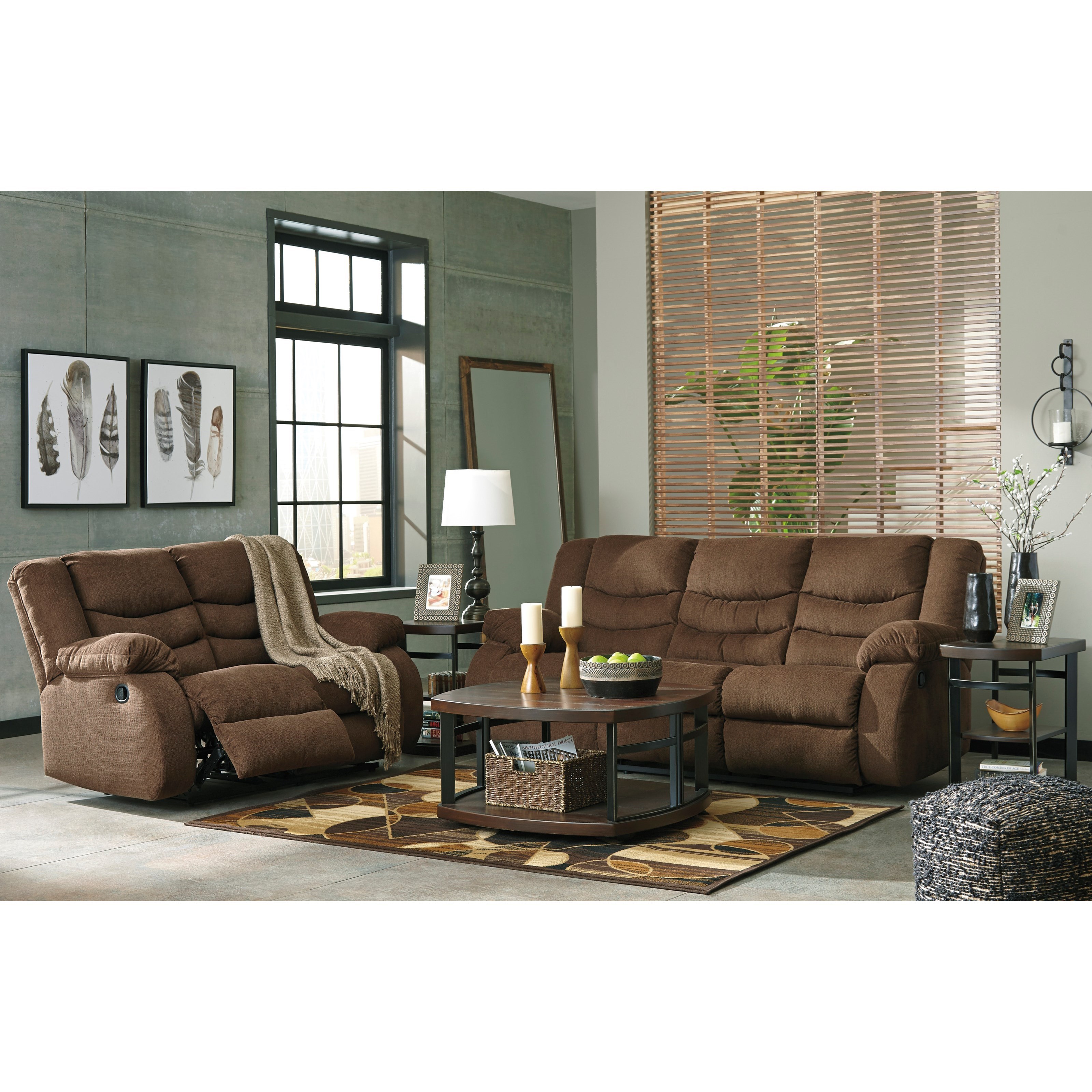 Signature Design by Ashley Tulen Contemporary Reclining Sofa Royal