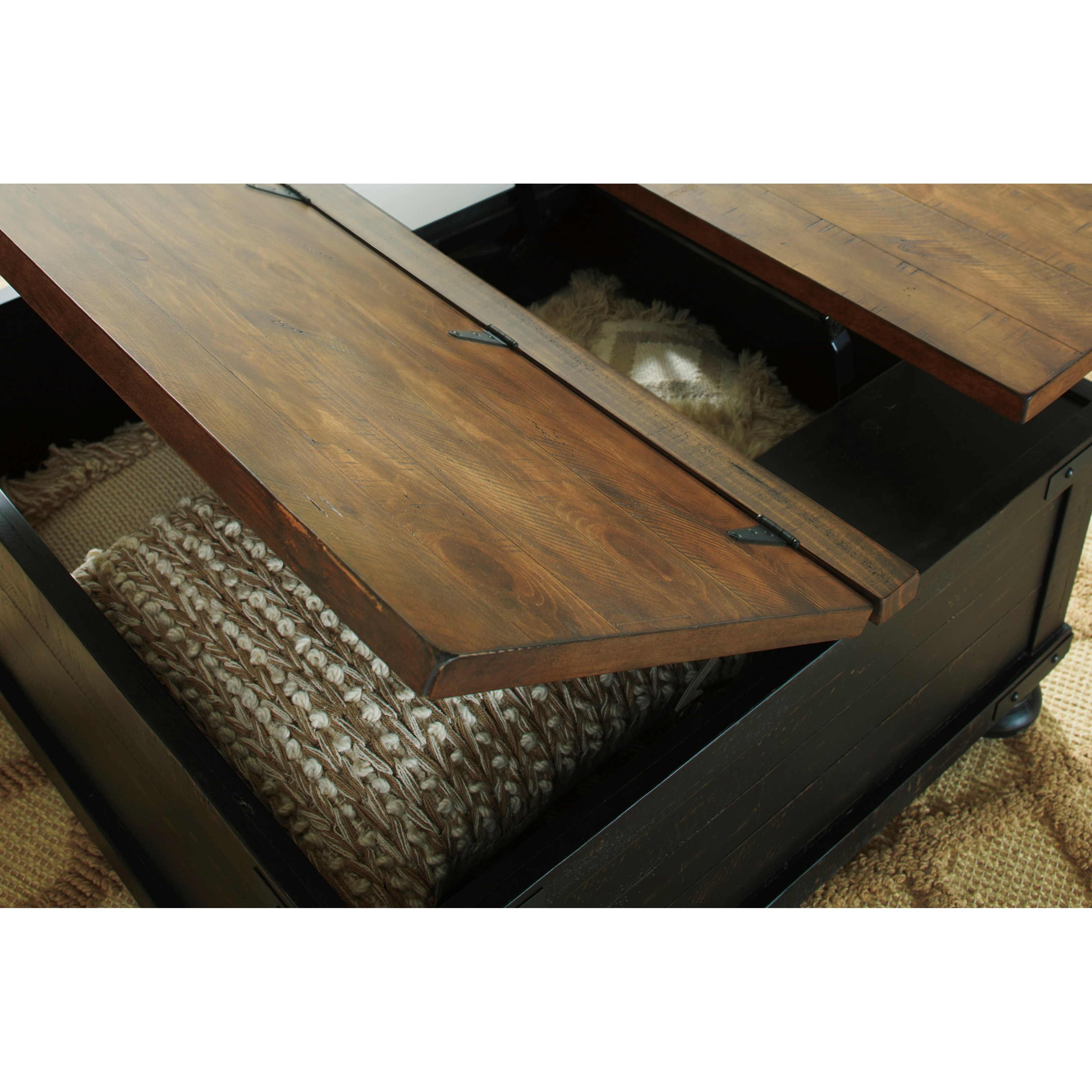 Signature Design by Ashley Valebeck TwoTone Finish Storage Square Lift