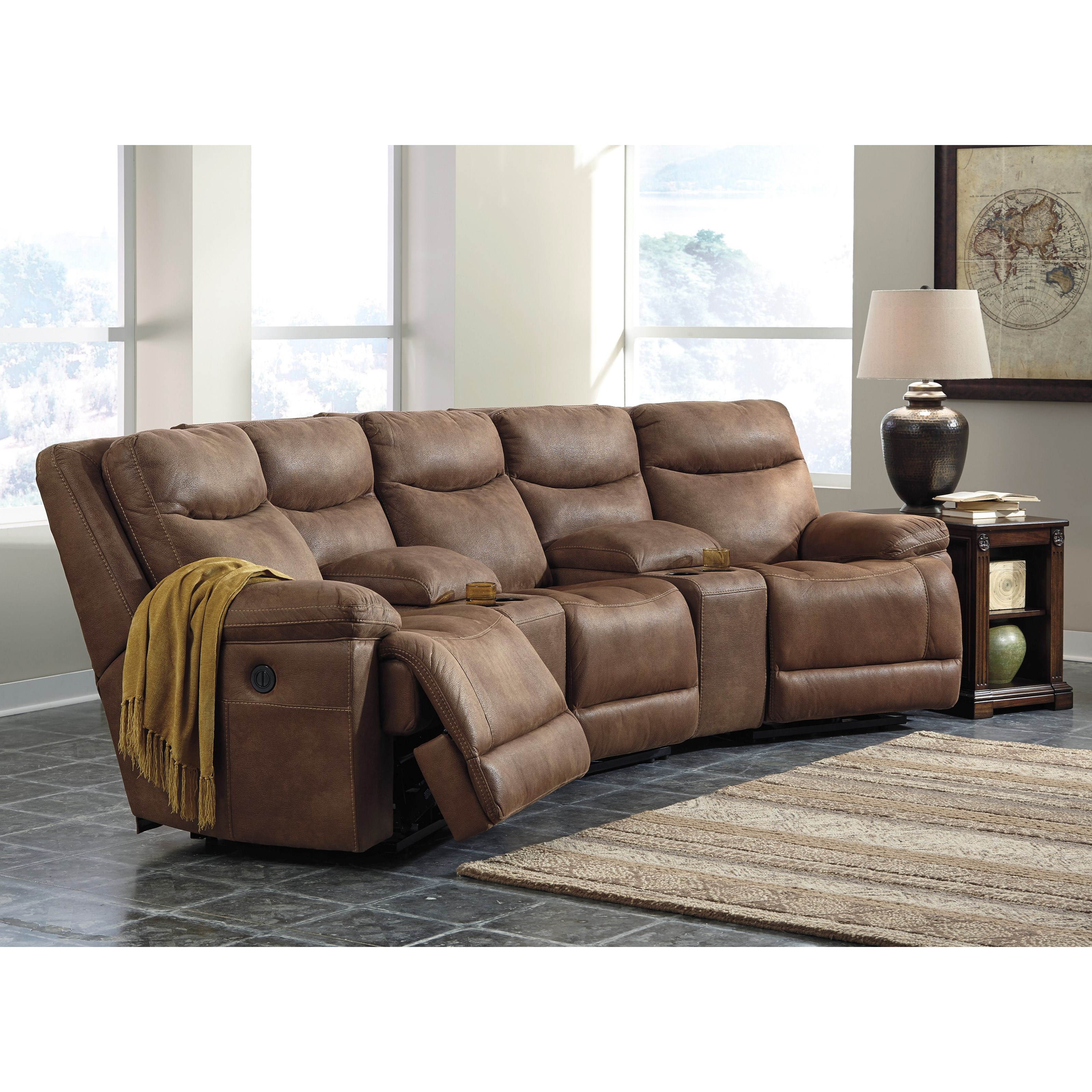 Signature Design by Ashley Valto Power Reclining Sectional ... Power or manual recline | durablend fabric.