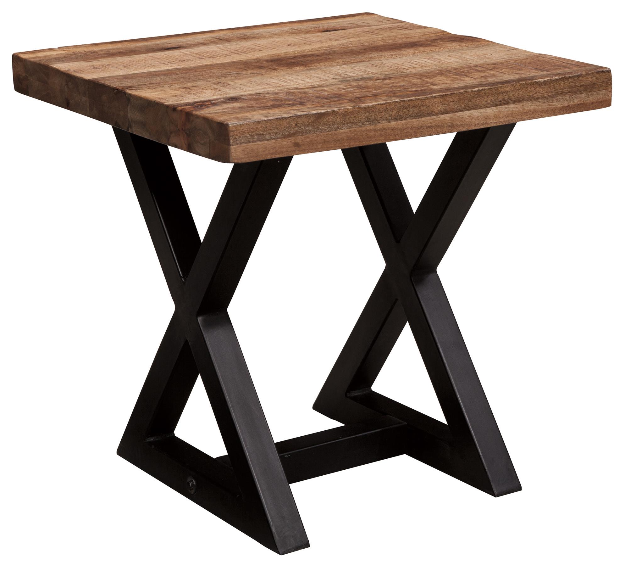 Signature Design by Ashley Wesling T8732 Square End Table with Mango