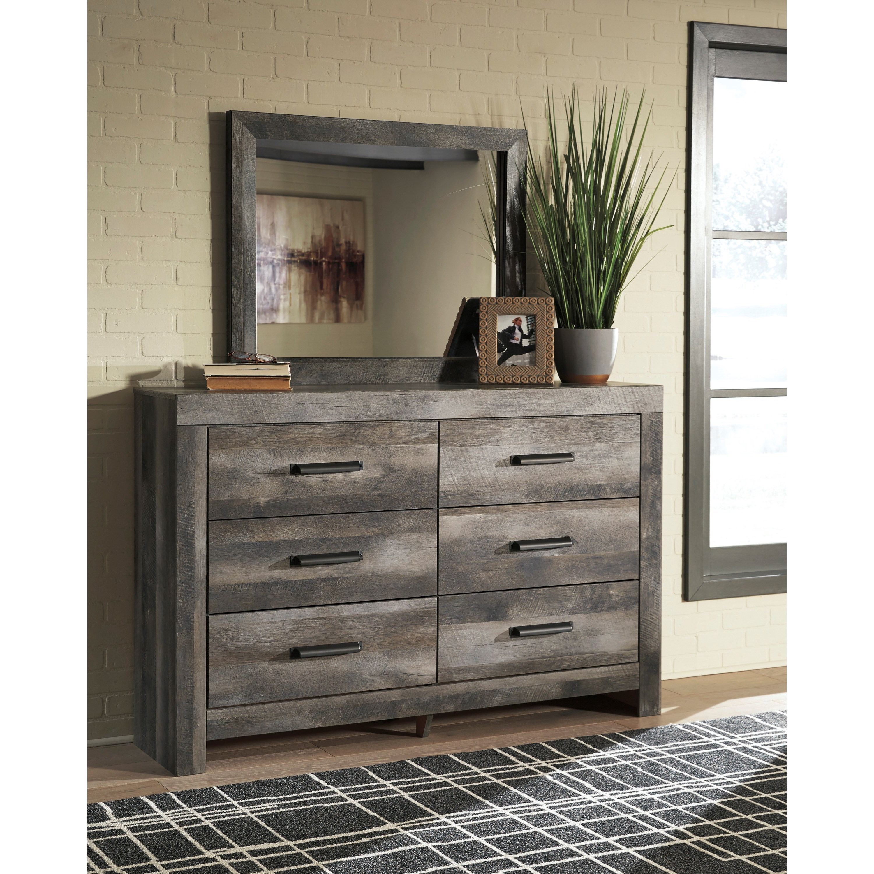 Signature Design by Ashley Wynnlow 6Drawer Dresser and Mirror Set
