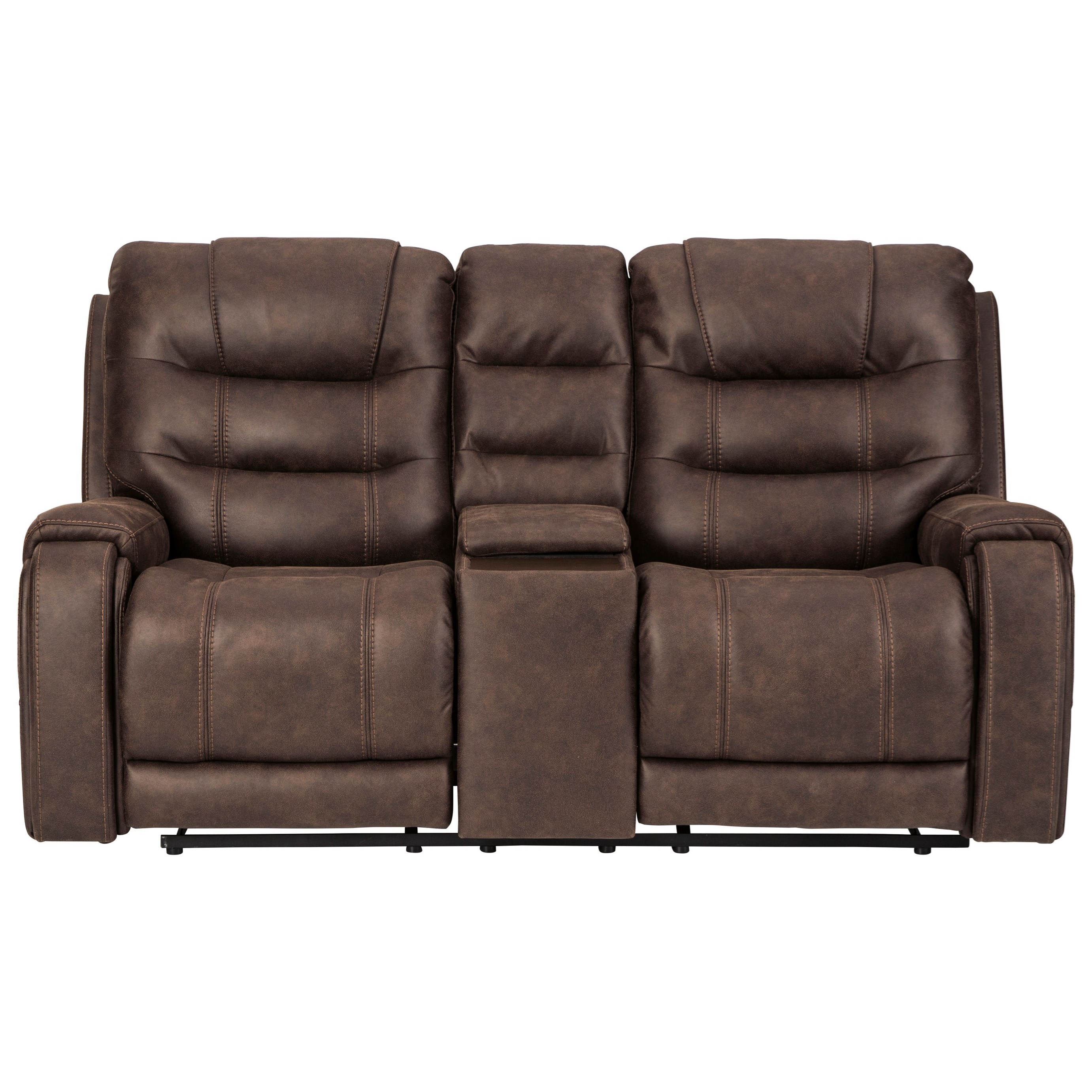 Signature Design by Ashley Yacolt Power Reclining Console Loveseat with