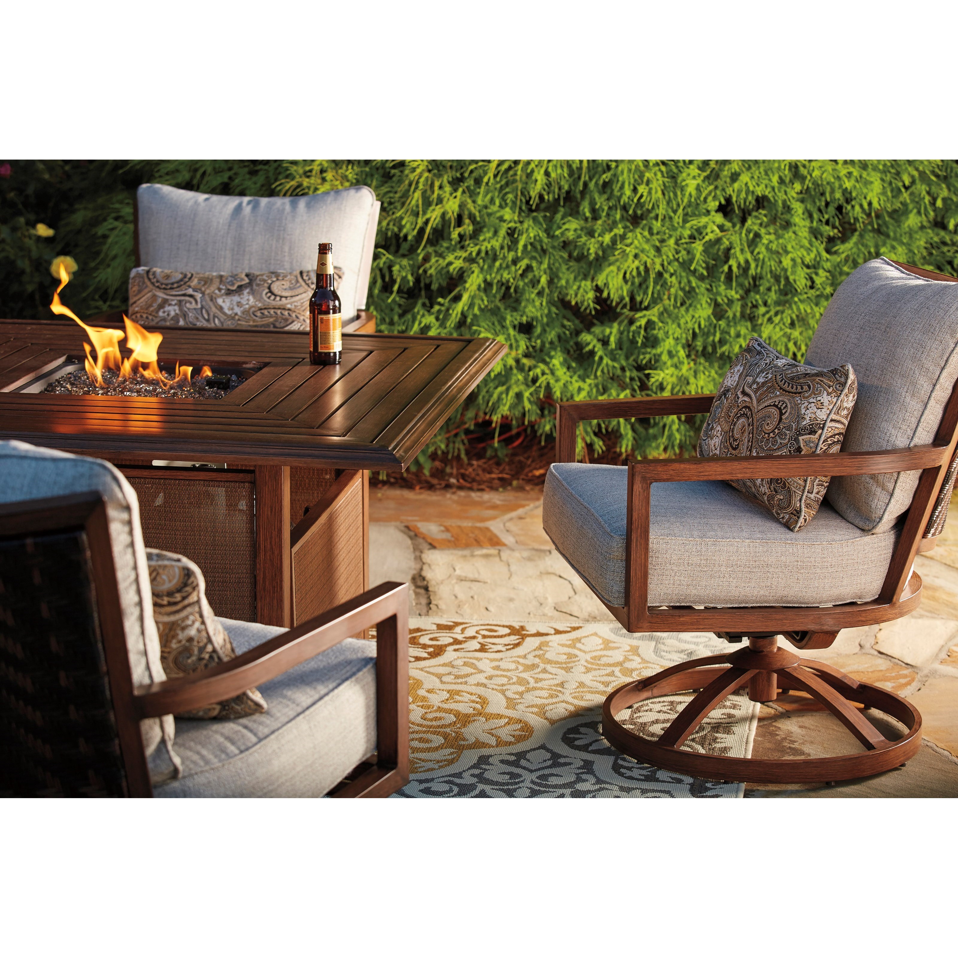 Signature Design by Ashley Zoranne 5 Piece Square Fire Pit