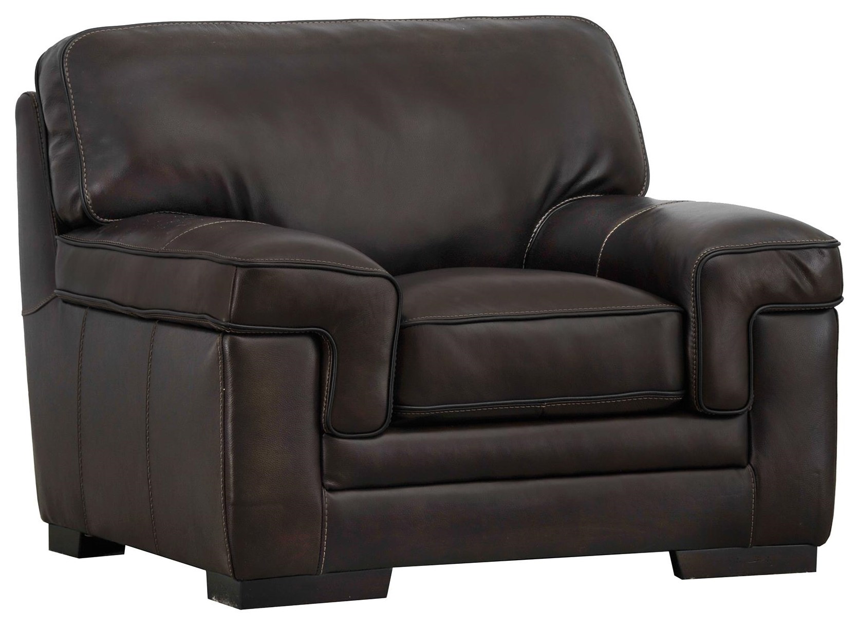 J490 114359703 Leather Chair Sadler's Home Furnishings Upholstered Chairs