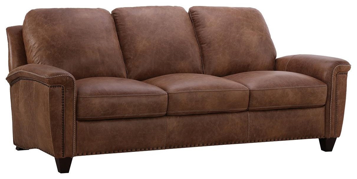 100359721 Leather Sofa Sadler's Home Furnishings Sofas