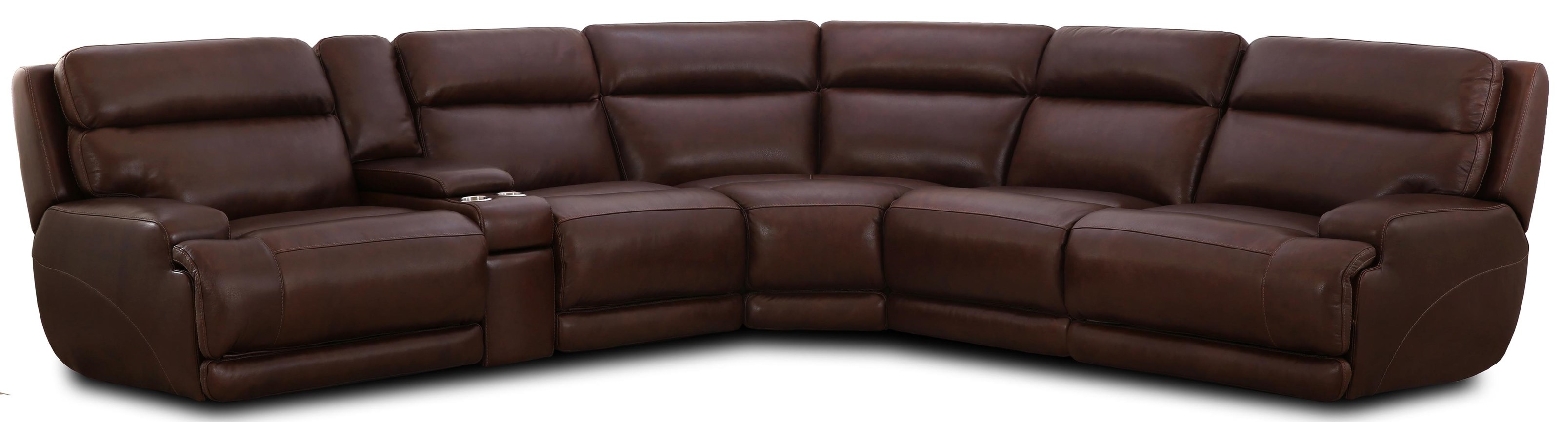 Simon Li Longhorn Reclining Leather Sectional Howell Furniture
