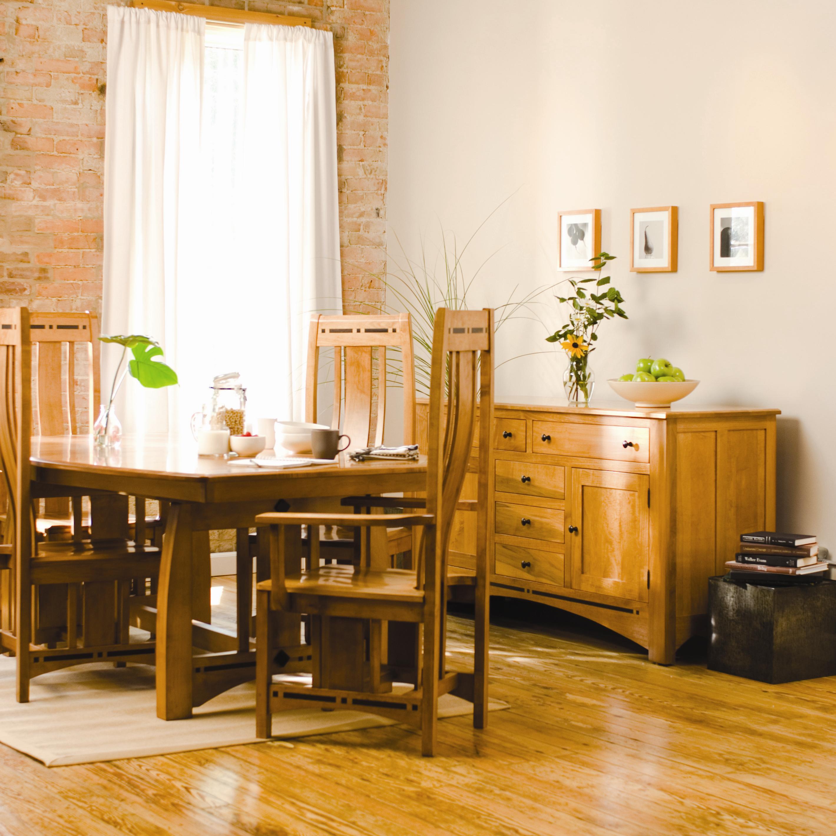 Simply Amish Aspen MSA4272 Table with Ebony Inlay Becker Furniture World Dining Room Table