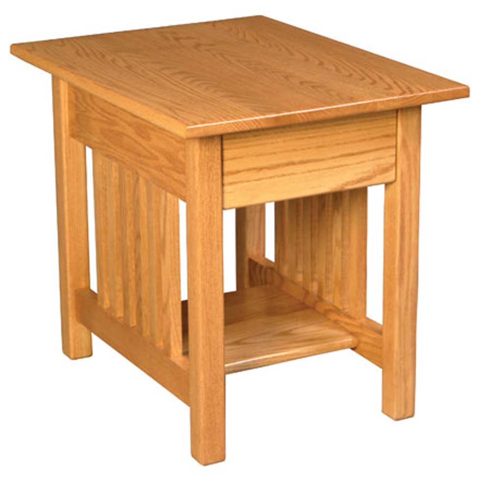 Simply Amish Mission Amish Mission 1Drawer End Table Becker