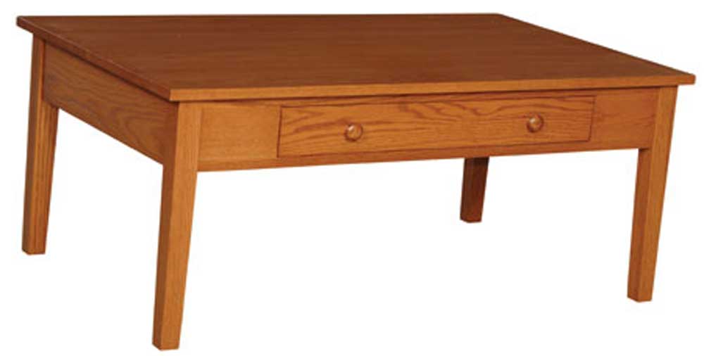 Simply Amish Shaker Amish JFSC2644 Shaker Drawer Coffee Table Mueller