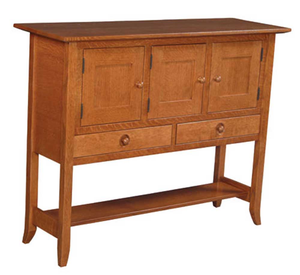 Simply Amish Shaker Amish Shaker Hill 3Door Sideboard Mueller