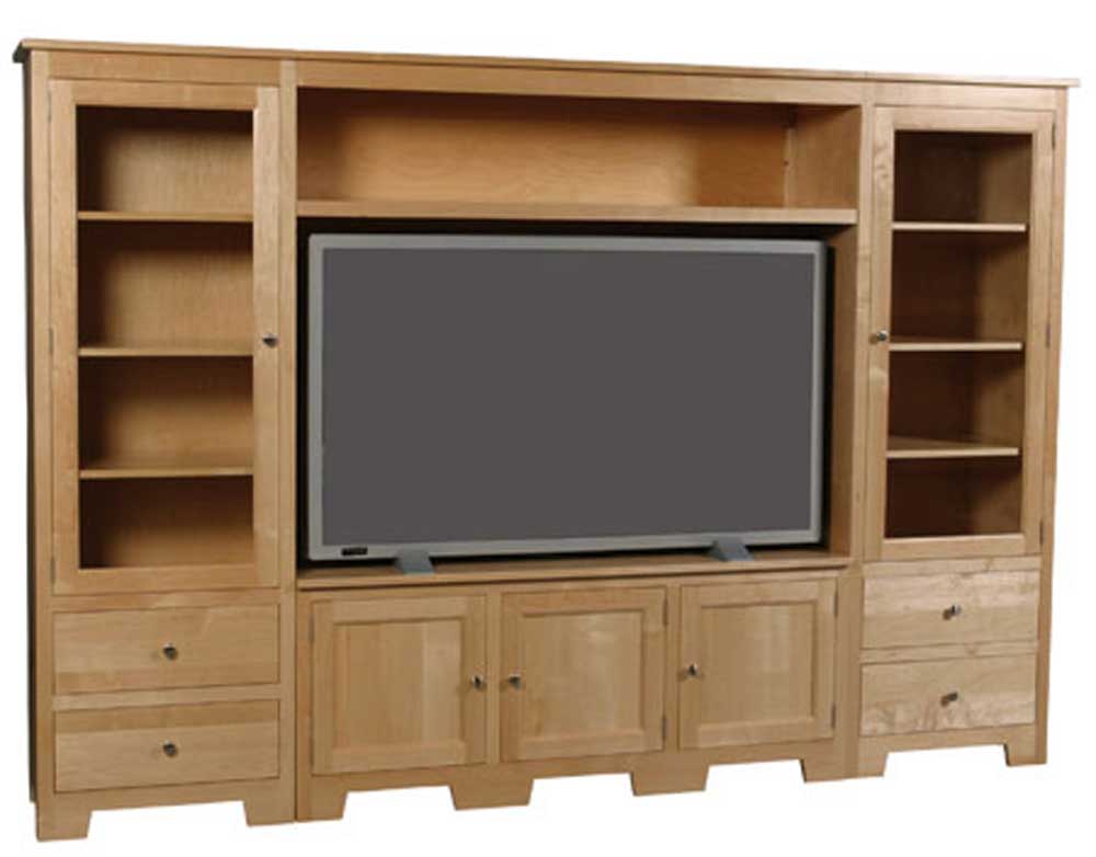 Simply Amish Shaker Amish OI340S Shaker Wall Unit Entertainment Center