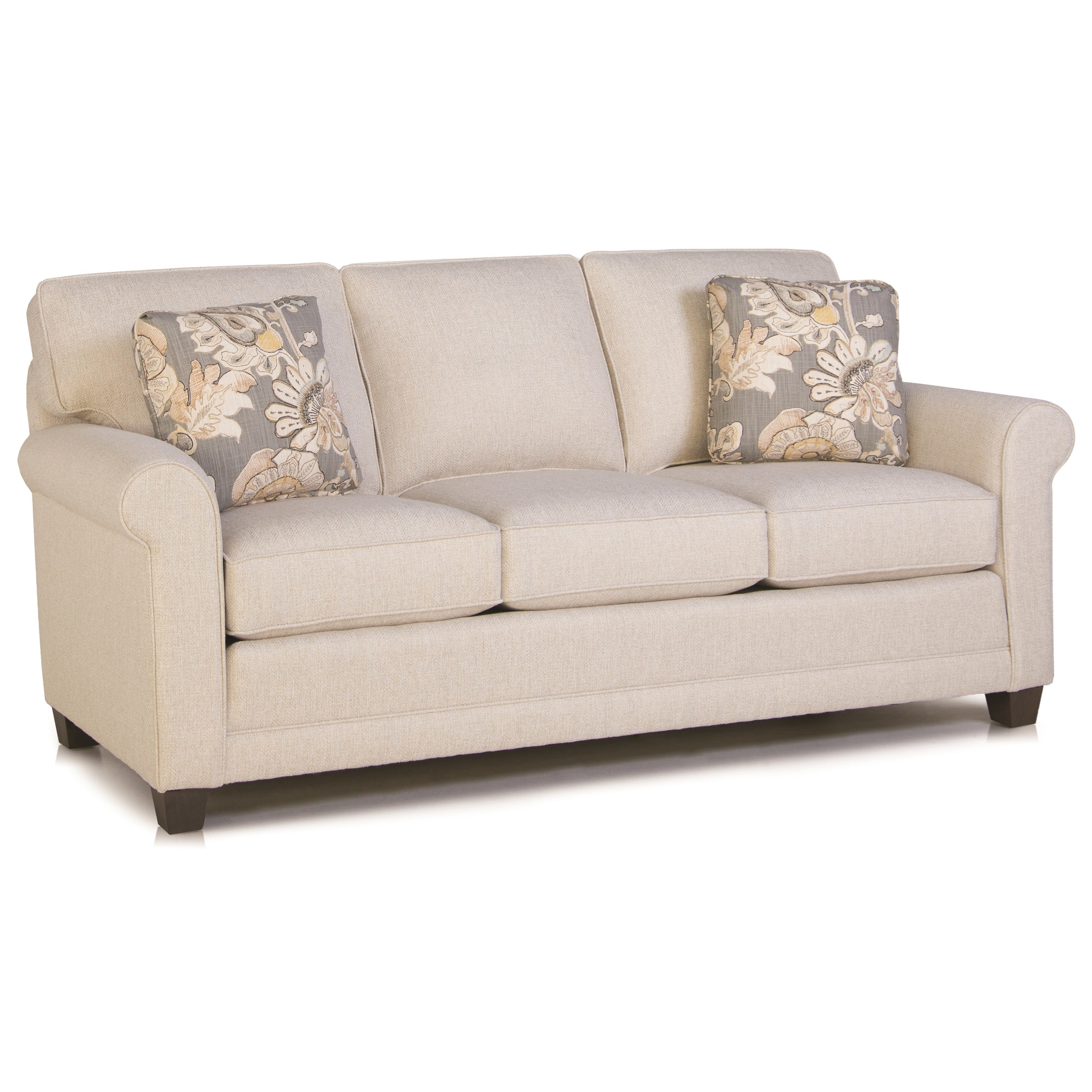 Smith Brothers 366 366-10 Casual Stationary Sofa with Rolled Arms
