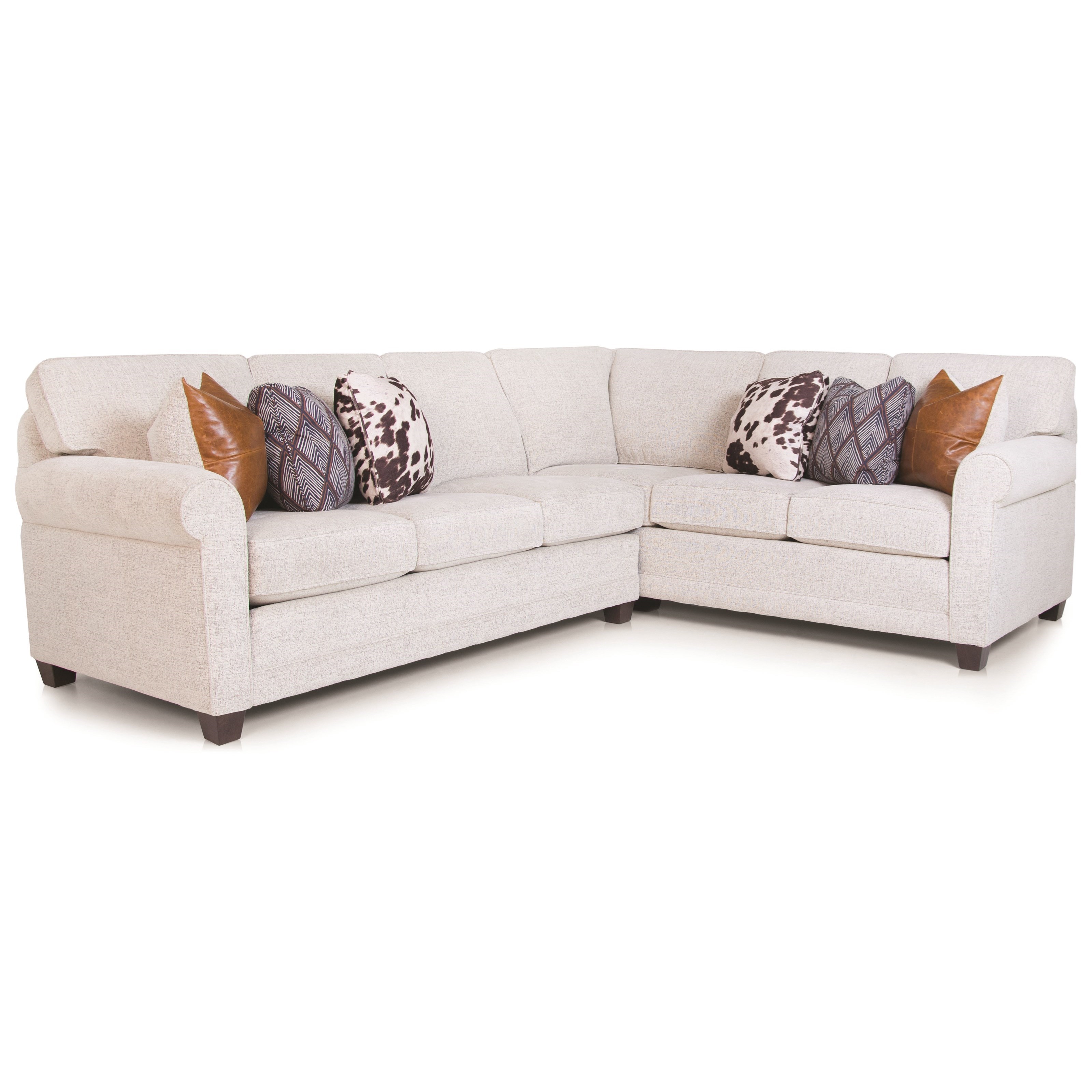 Smith Brothers 366 36622+14White Casual 2piece LShaped Sectional