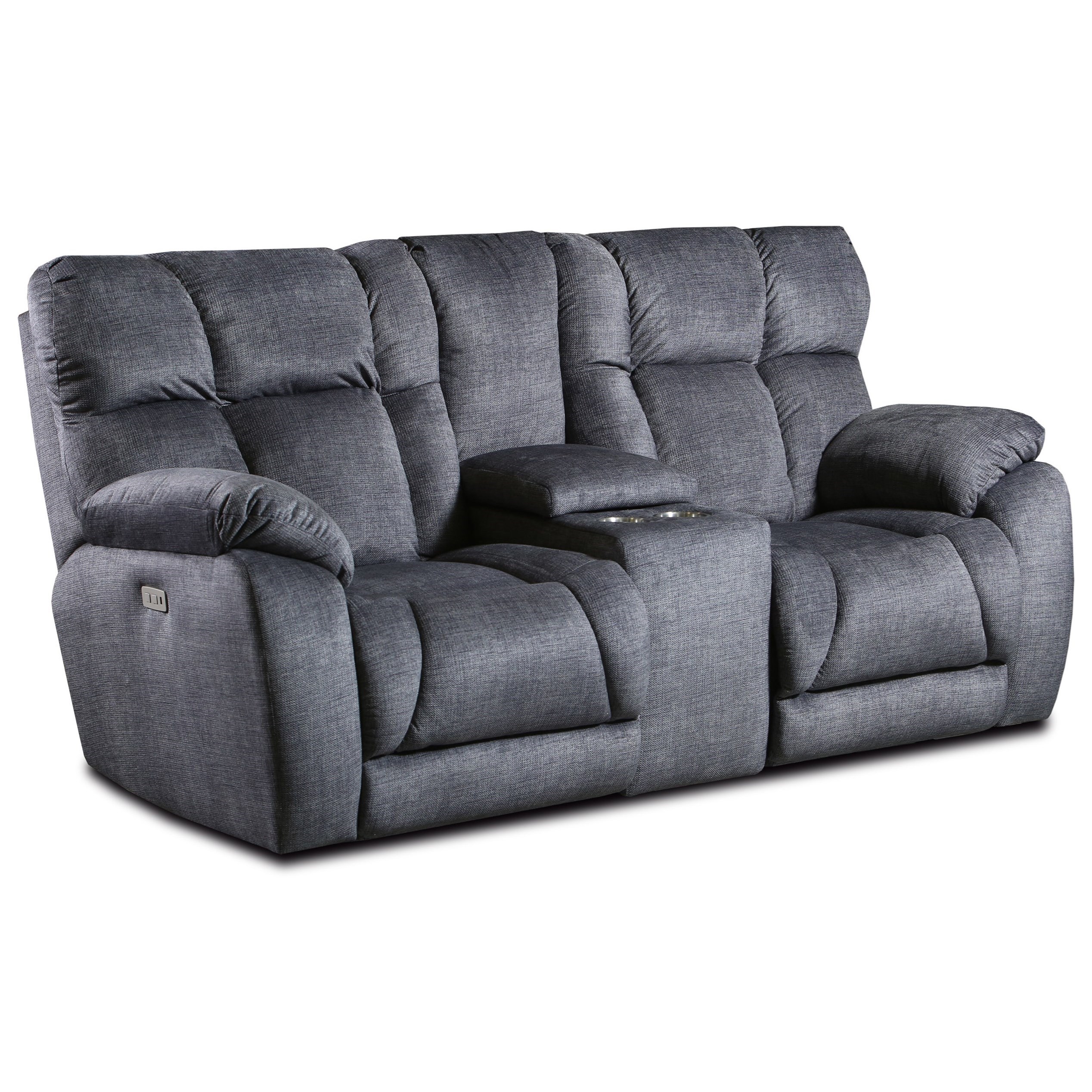 Power Headrest Loveseat w/ Console With Cuph