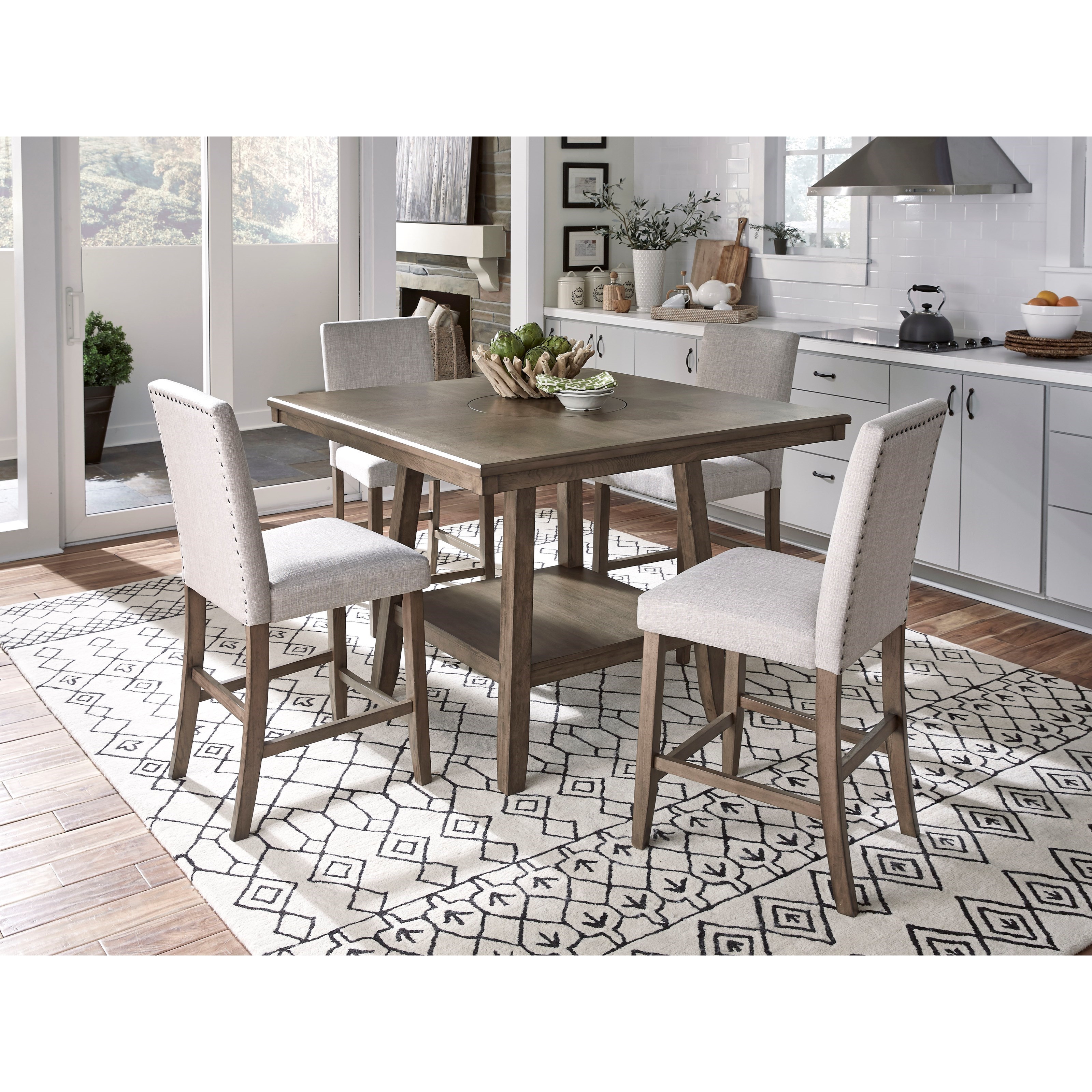 5 Piece Counter Height Table Set / 5 Piece Round Counter Height Table ...