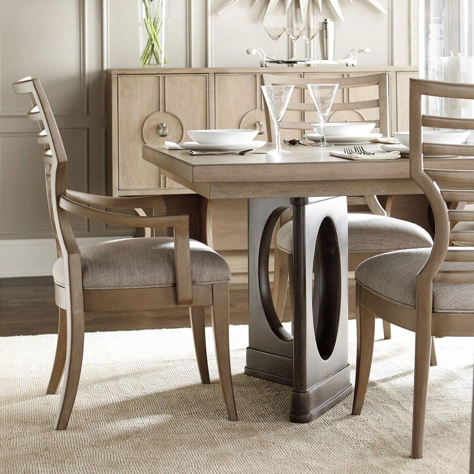 Stanley Furniture Virage 9Piece Double Pedestal Dining Table Set