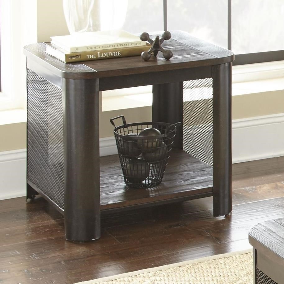 Steve Silver Barrow End Table with Wire Mesh Sides Godby Home