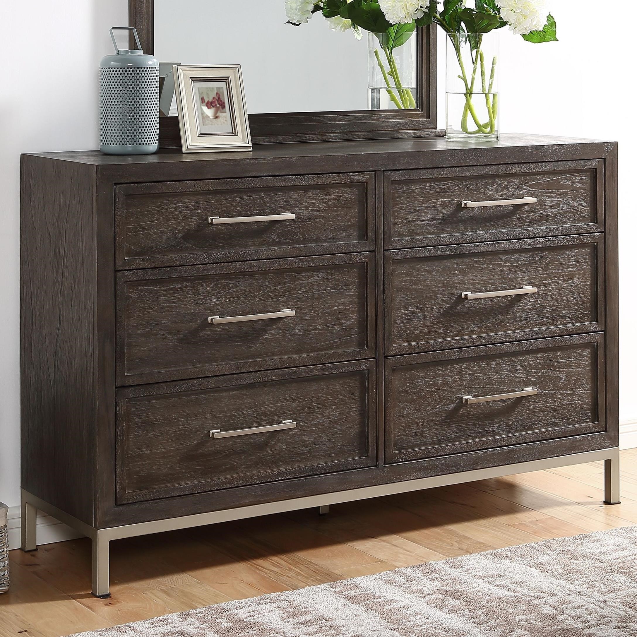 Steve Silver Broomfield Contemporary Wood/Metal Dresser Wayside