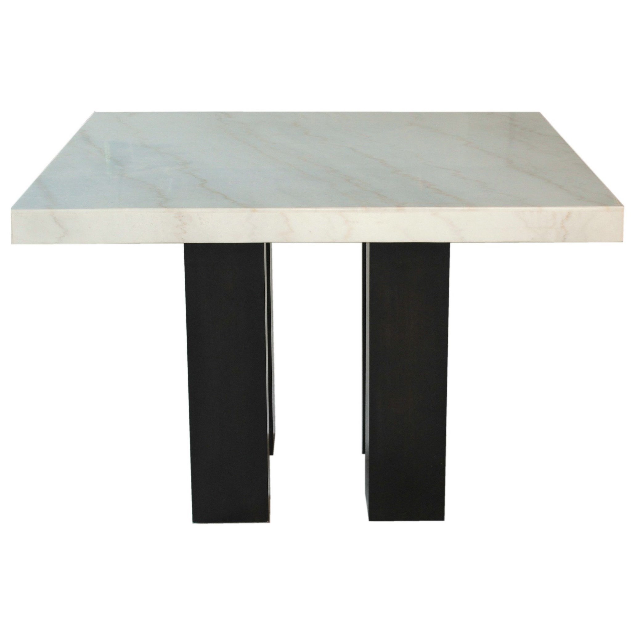 Steve Silver Camila CM540PB+PT Square White Marble Counter Height Table