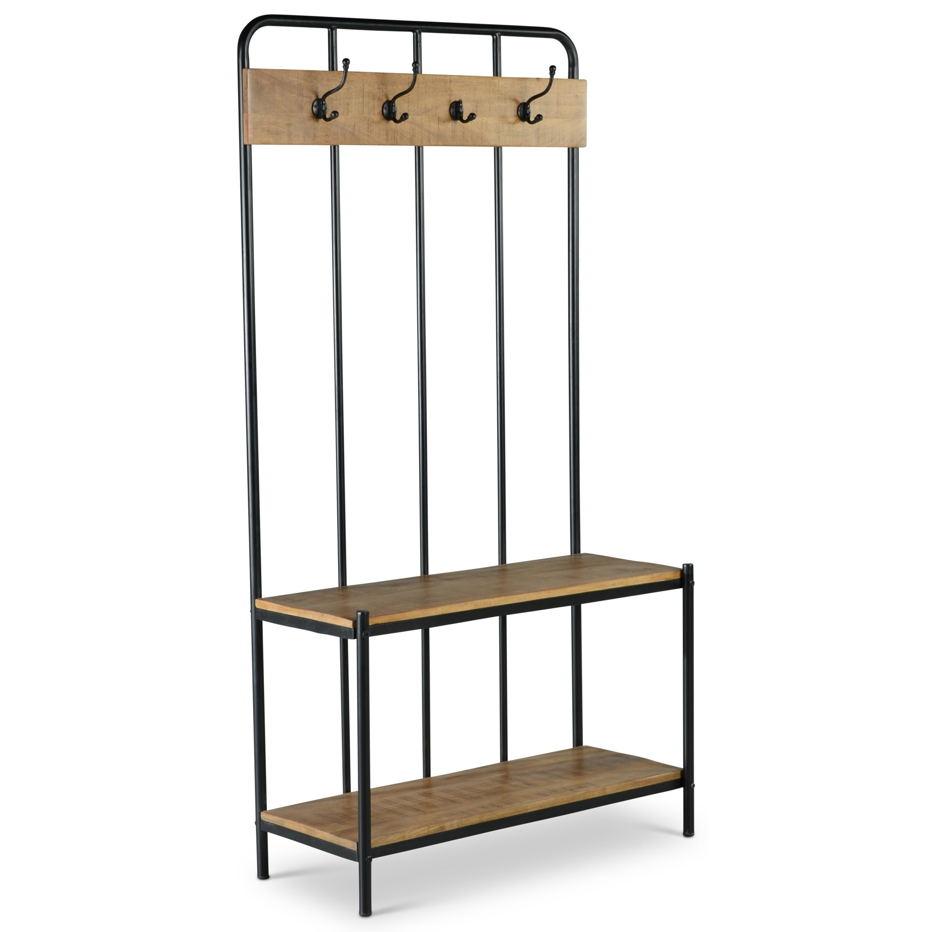 Steve Silver Camino CM360HT Industrial Hall Tree with Hooks Dunk