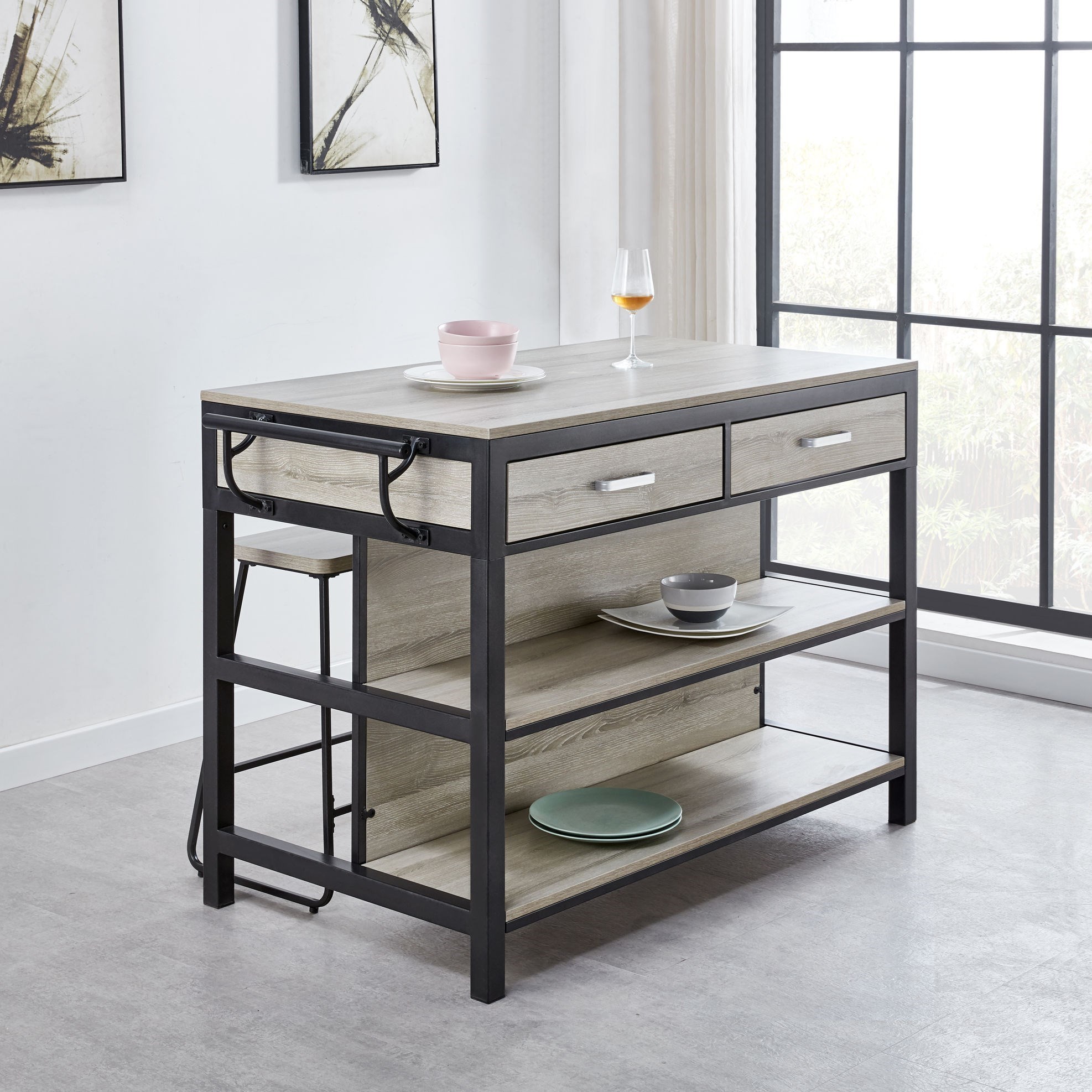 Counter Height Craft Table With Shelves Breathtaking Counter Height Craft Table With Storage