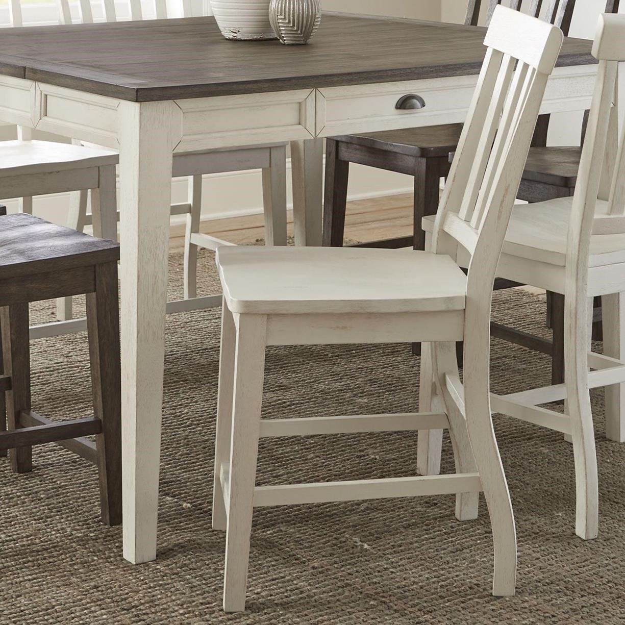 Steve Silver Cayla Slatback Farmhouse Counter Height Side Chair