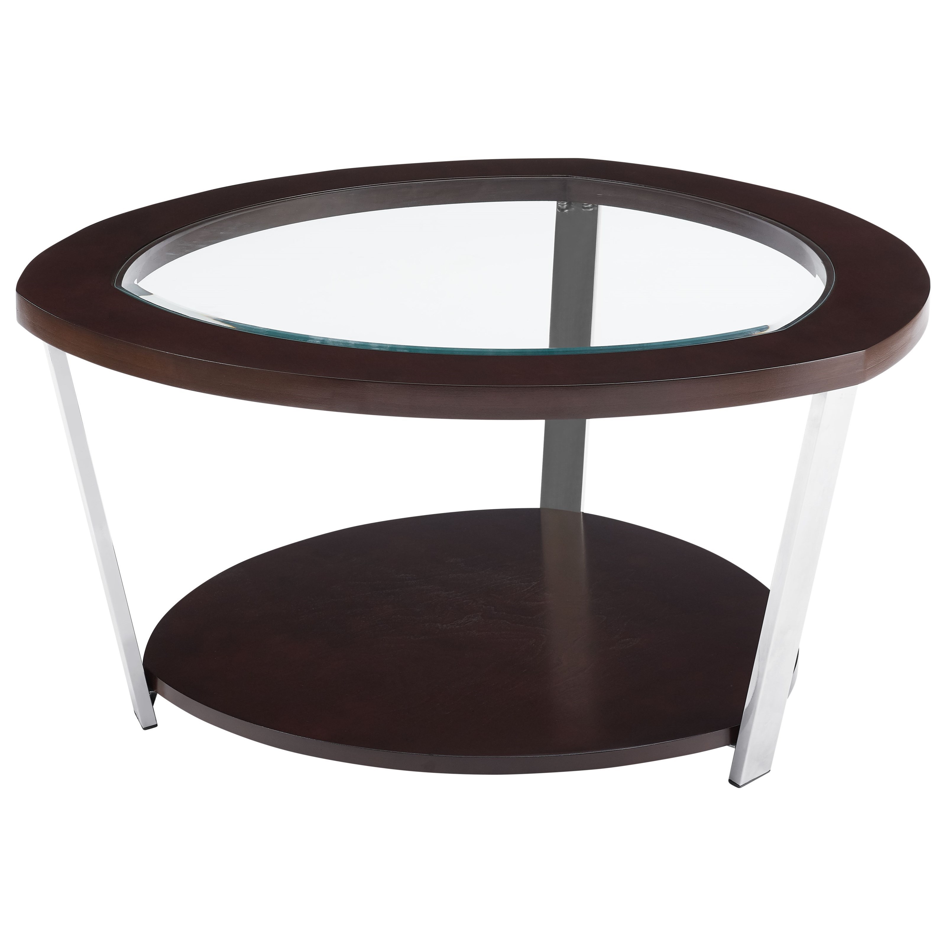 Steve Silver Duncan Contemporary Cocktail Table with Tempered Glass Top