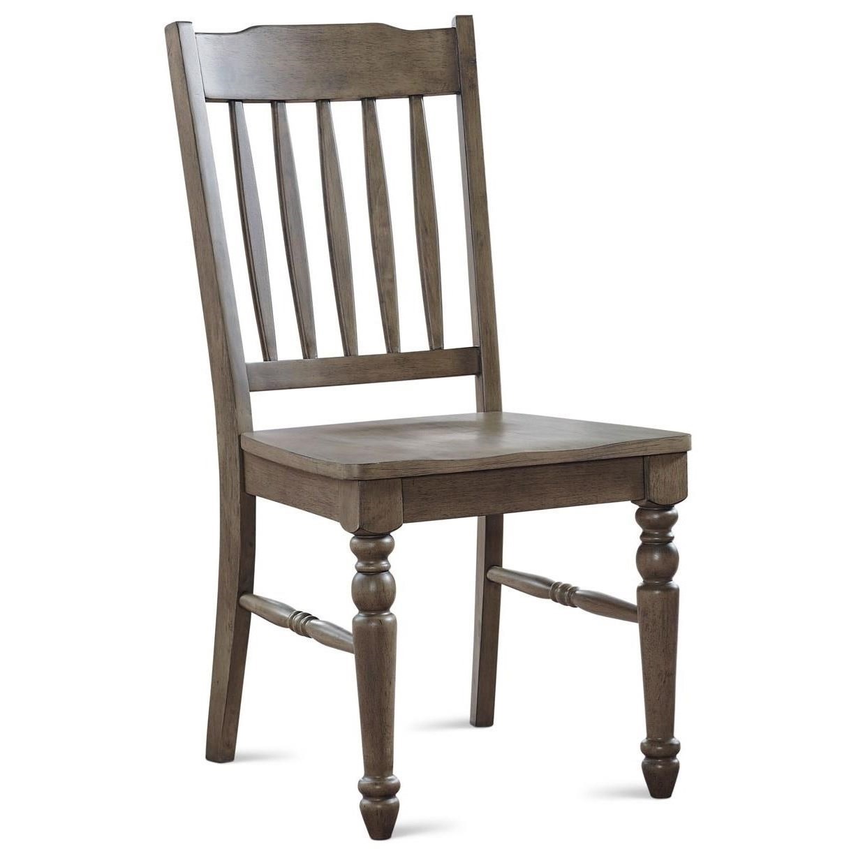 Steve Silver Emmett Farmhouse Slat Back Side Chair with Turned Legs
