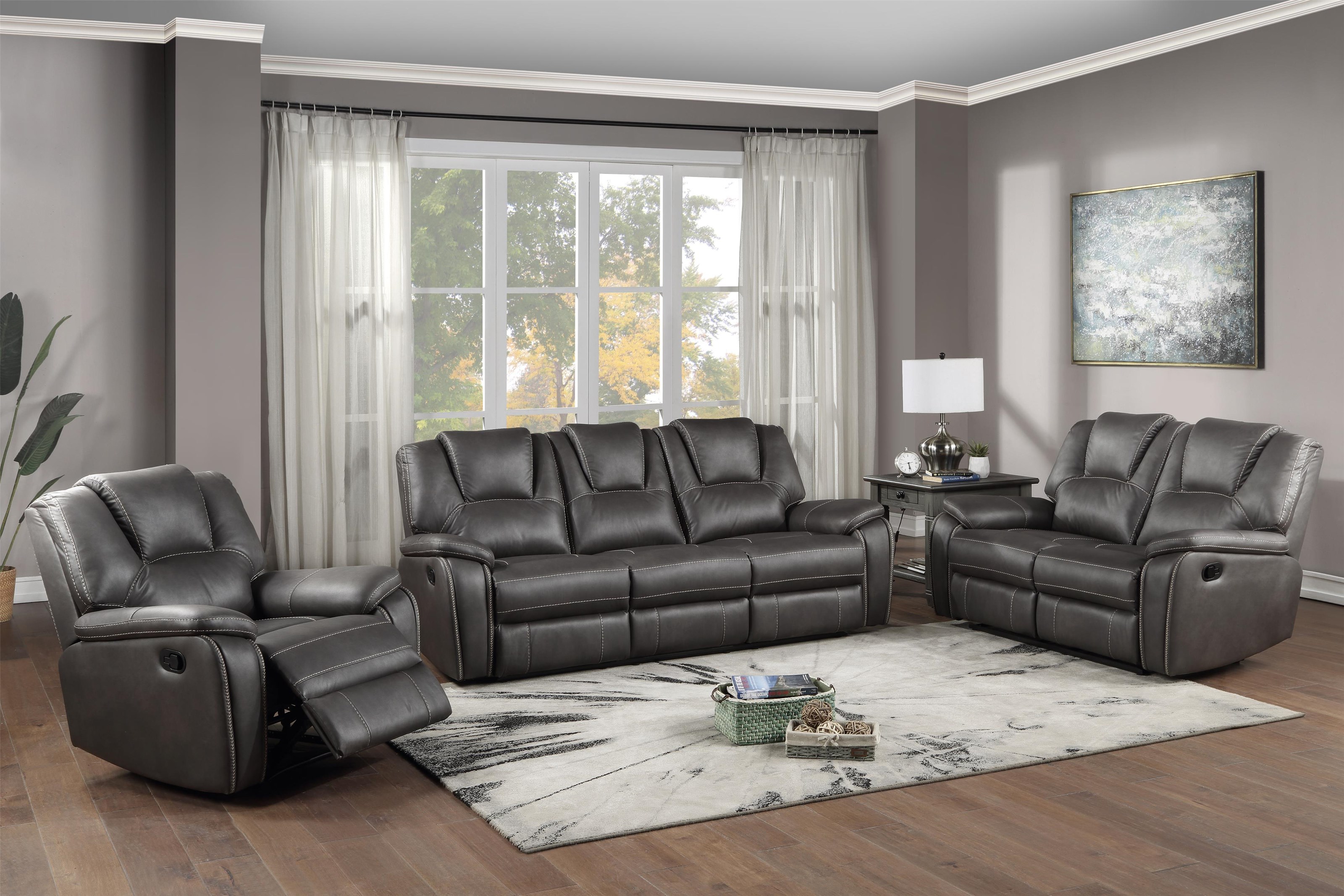 Steve Silver Katrine 819380673 Reclining Sofa, Loveseat & Recliner Set
