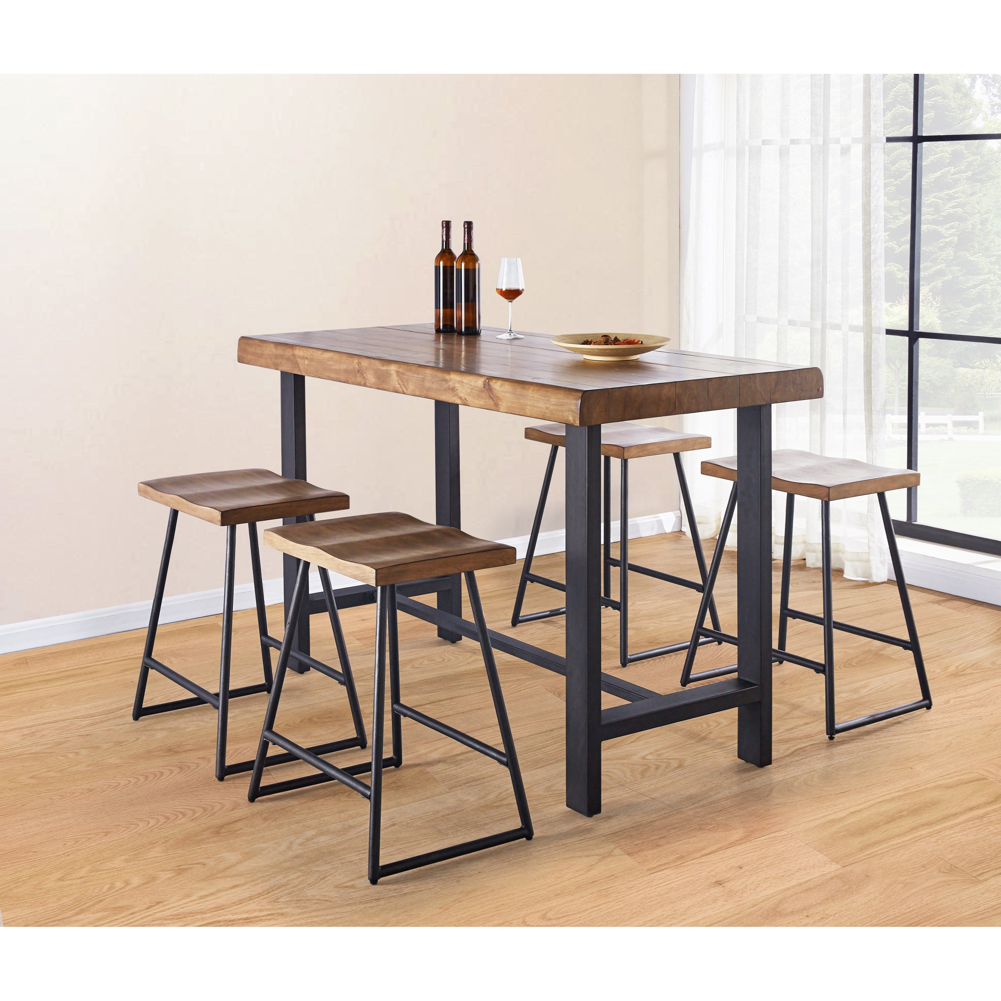 Steve Silver Landon Contemporary Counter Height Table and Stool Set