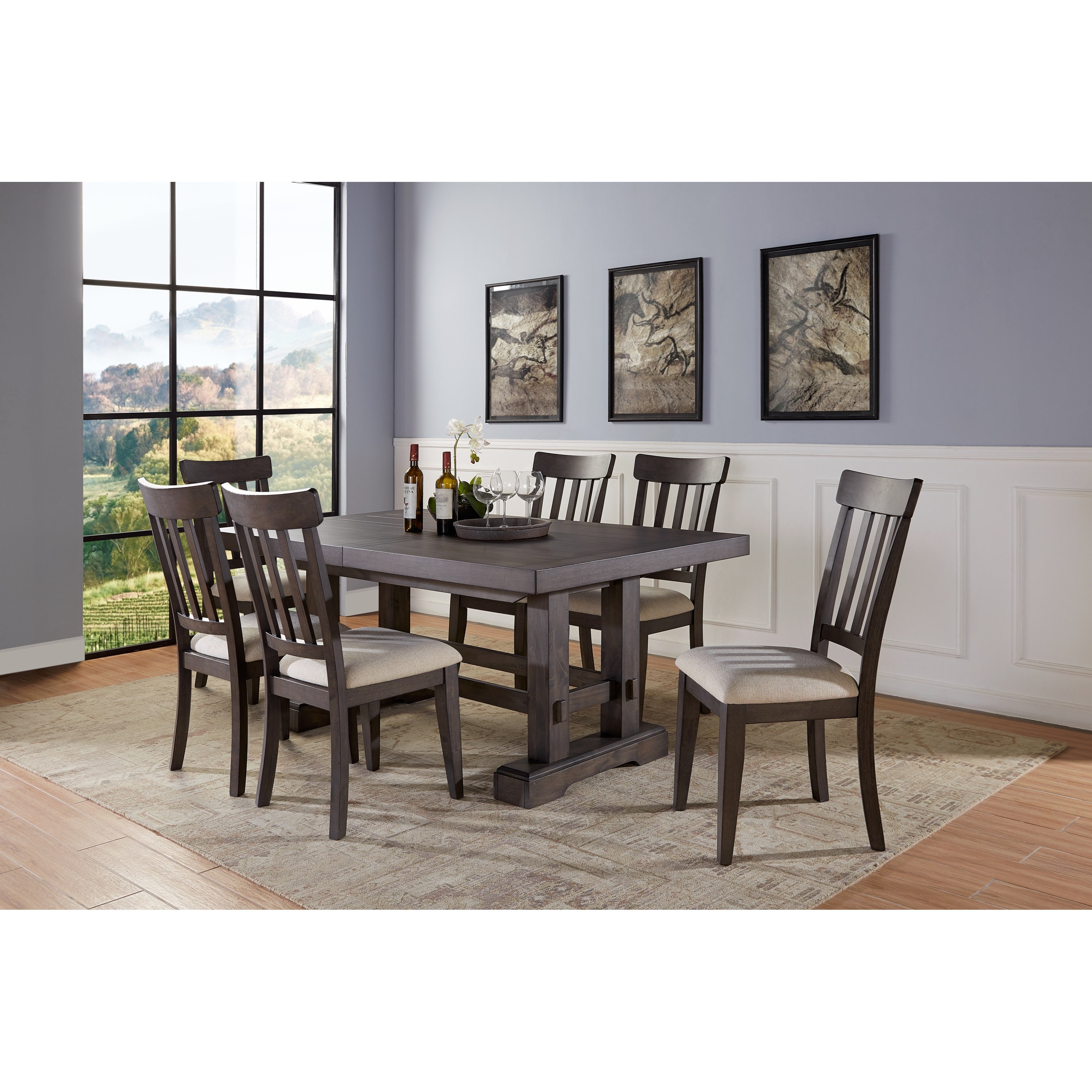 Steve Silver Napa Contemporary 7Piece Standard Height Dining Set with