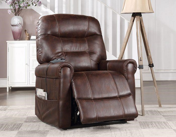 Steve Silver Ottawa TT850CW Faux Leather Power Lift Chair with Heat and Massage Dunk & Bright
